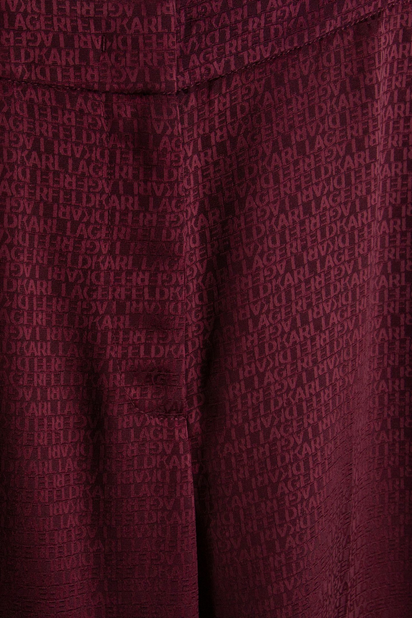 LOGO JACQUARD CIGARETTE PANTS WINDSOR BURGUNDY 5