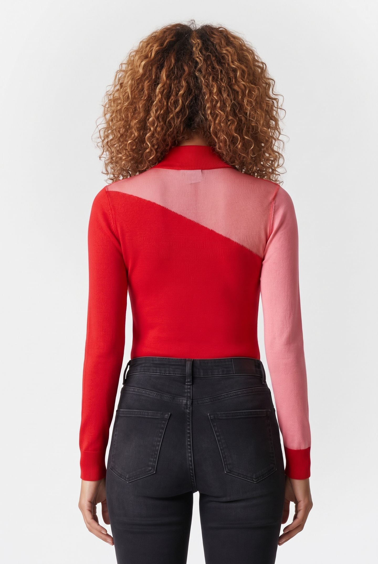 KARL SIGNATURE MOCK NECK RACING RED 2