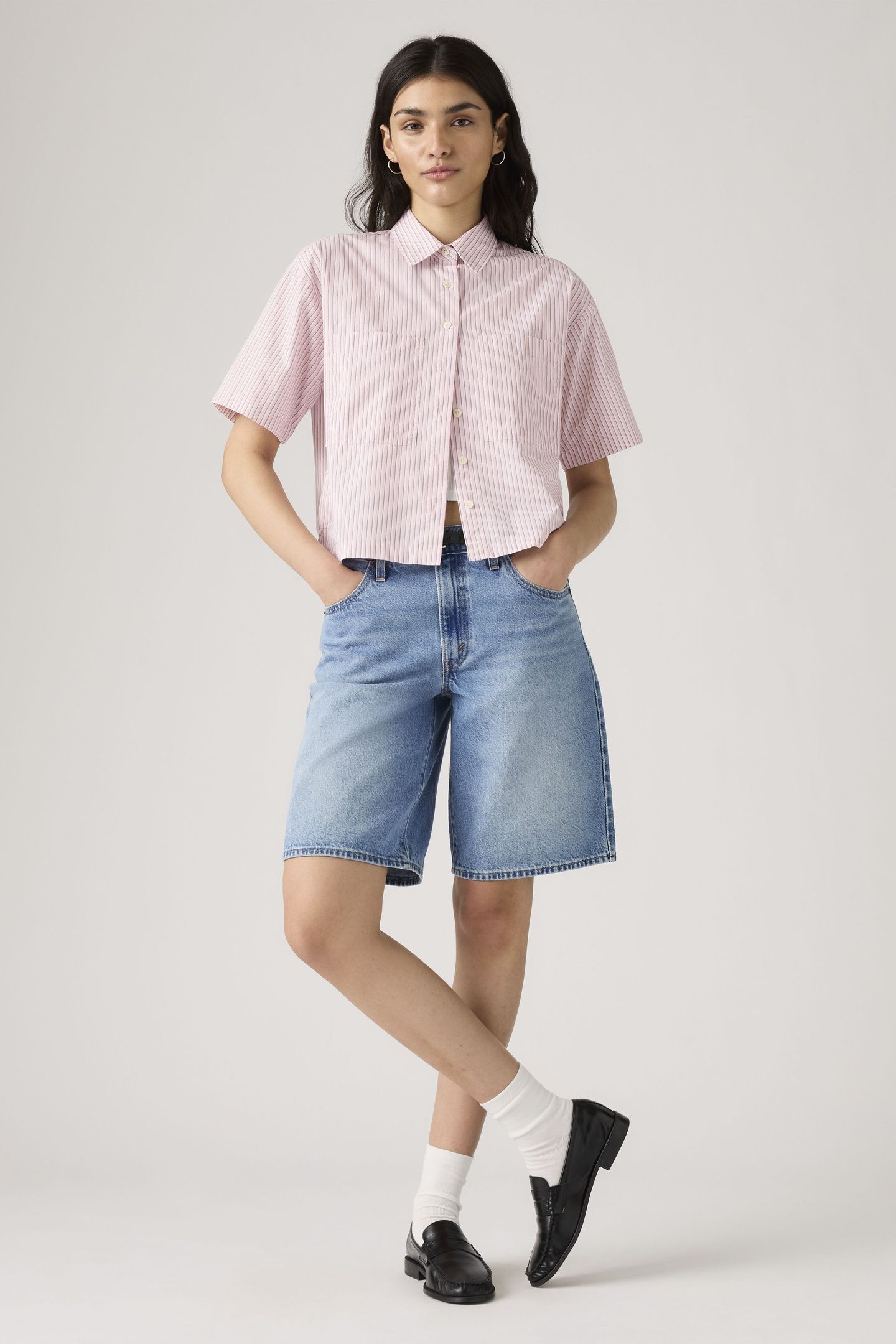 HARLIE SHORT SLEEVE CROPPED SHIRT 4