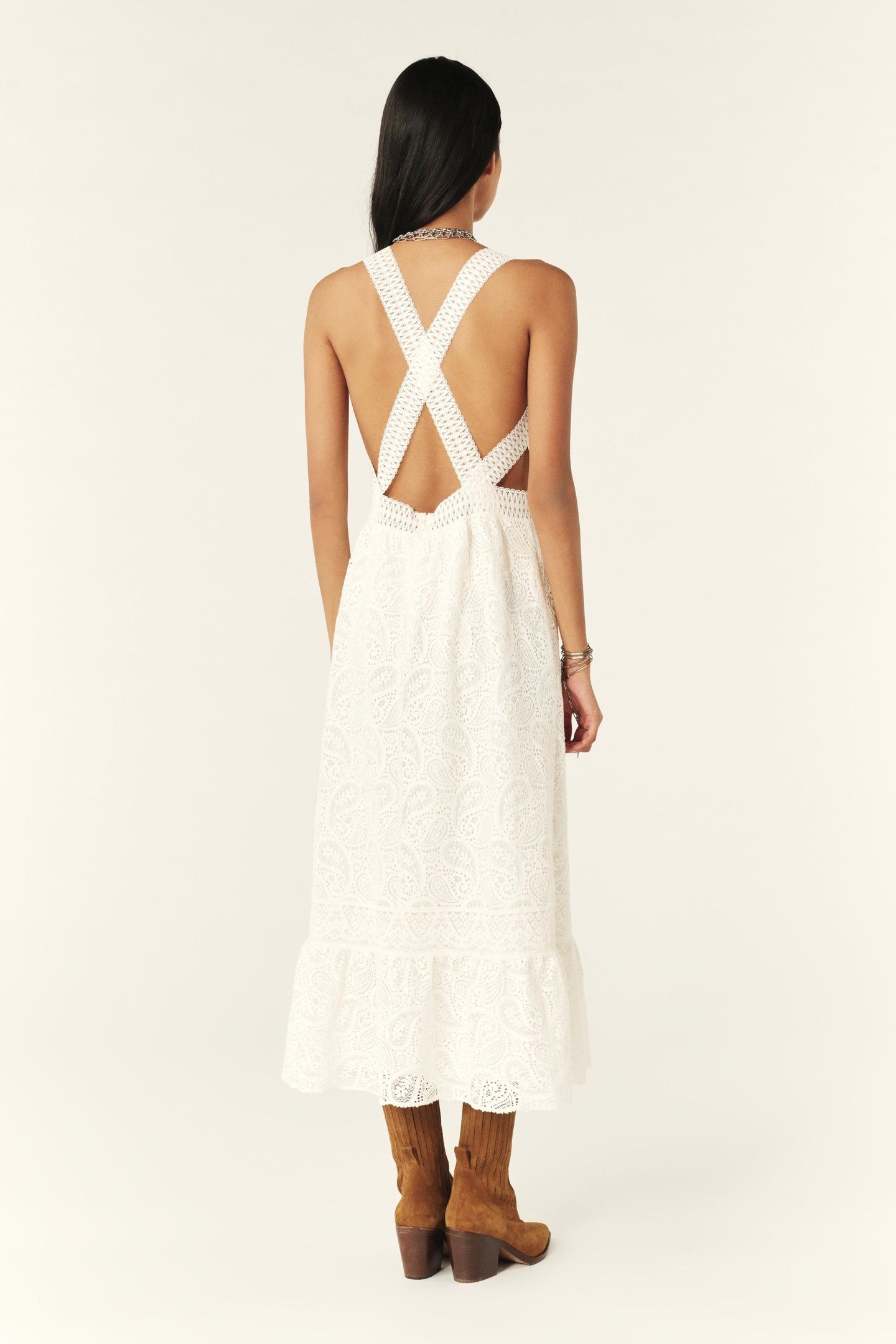 MID-LENGTH DRESS ECRU 2