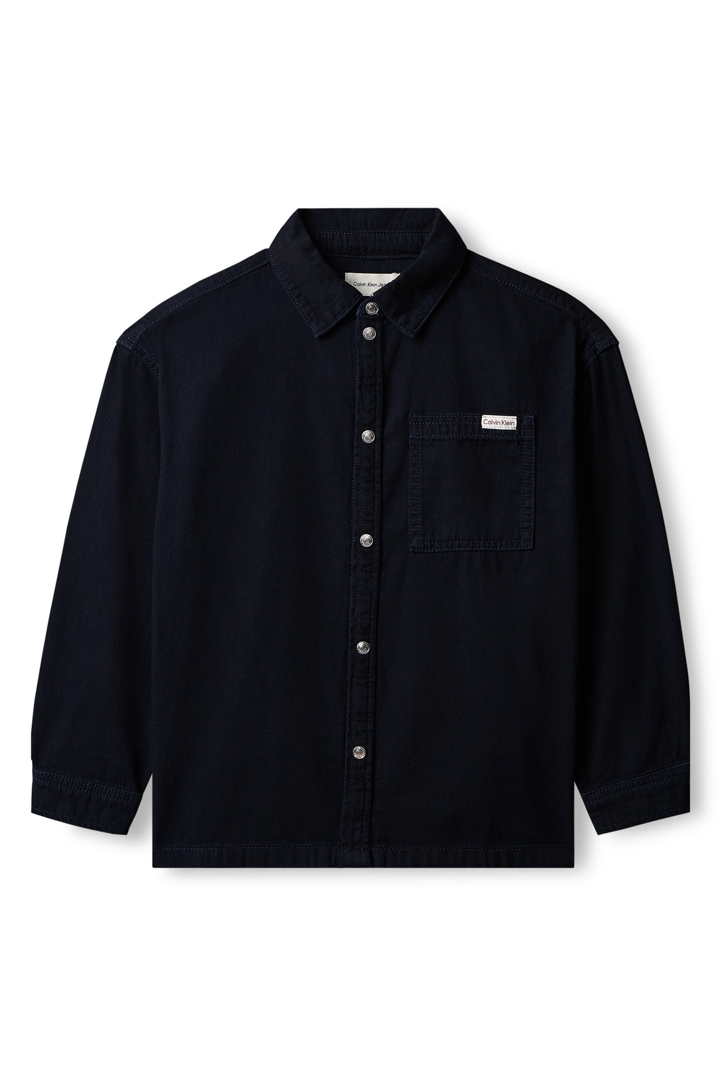 BOYS DENIM SHIRT BLACK BLUE STONE WASH 1
