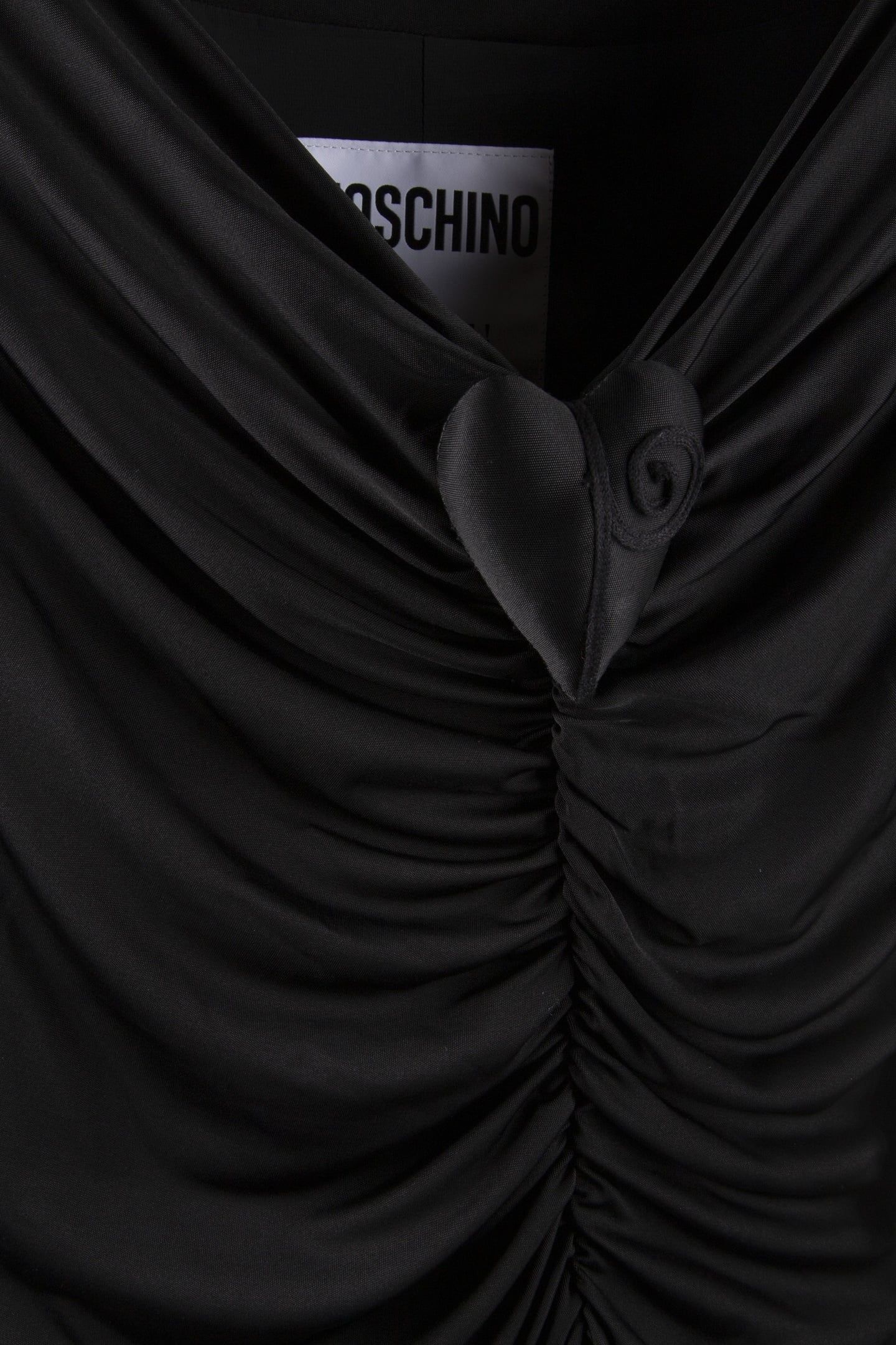 PADDED HEART STRETCH ORGANZINE DRESS BLACK 4