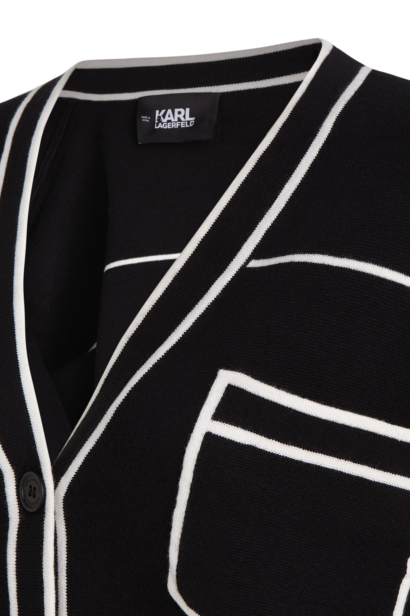 SHORT LOGO CARDIGAN BLACK 7