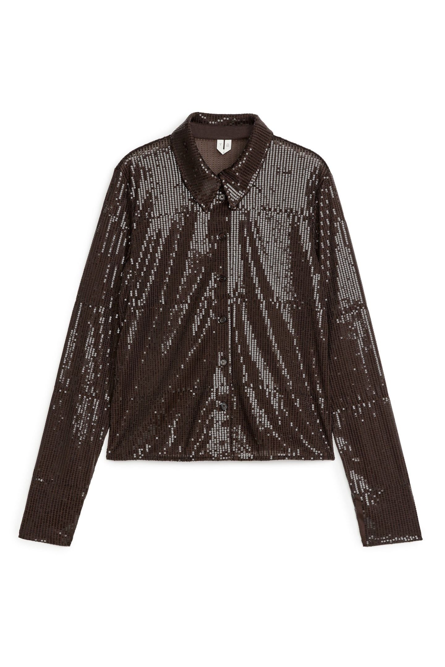 PADGET SEQUIN BLOUSE BROWN 3