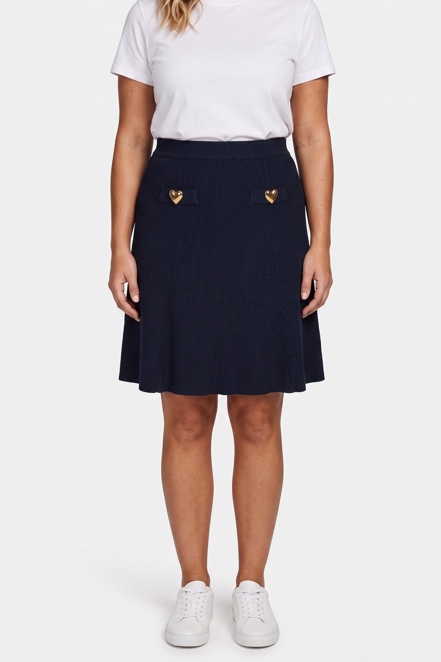 KNITTED SKIRT BLUE 1