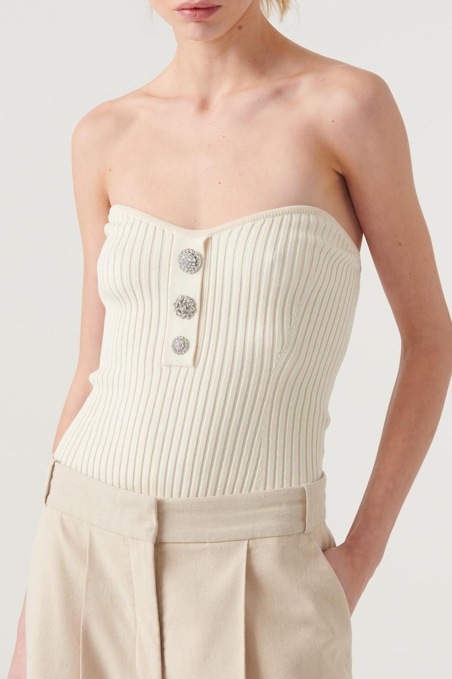 LADY TOP ECRU 1