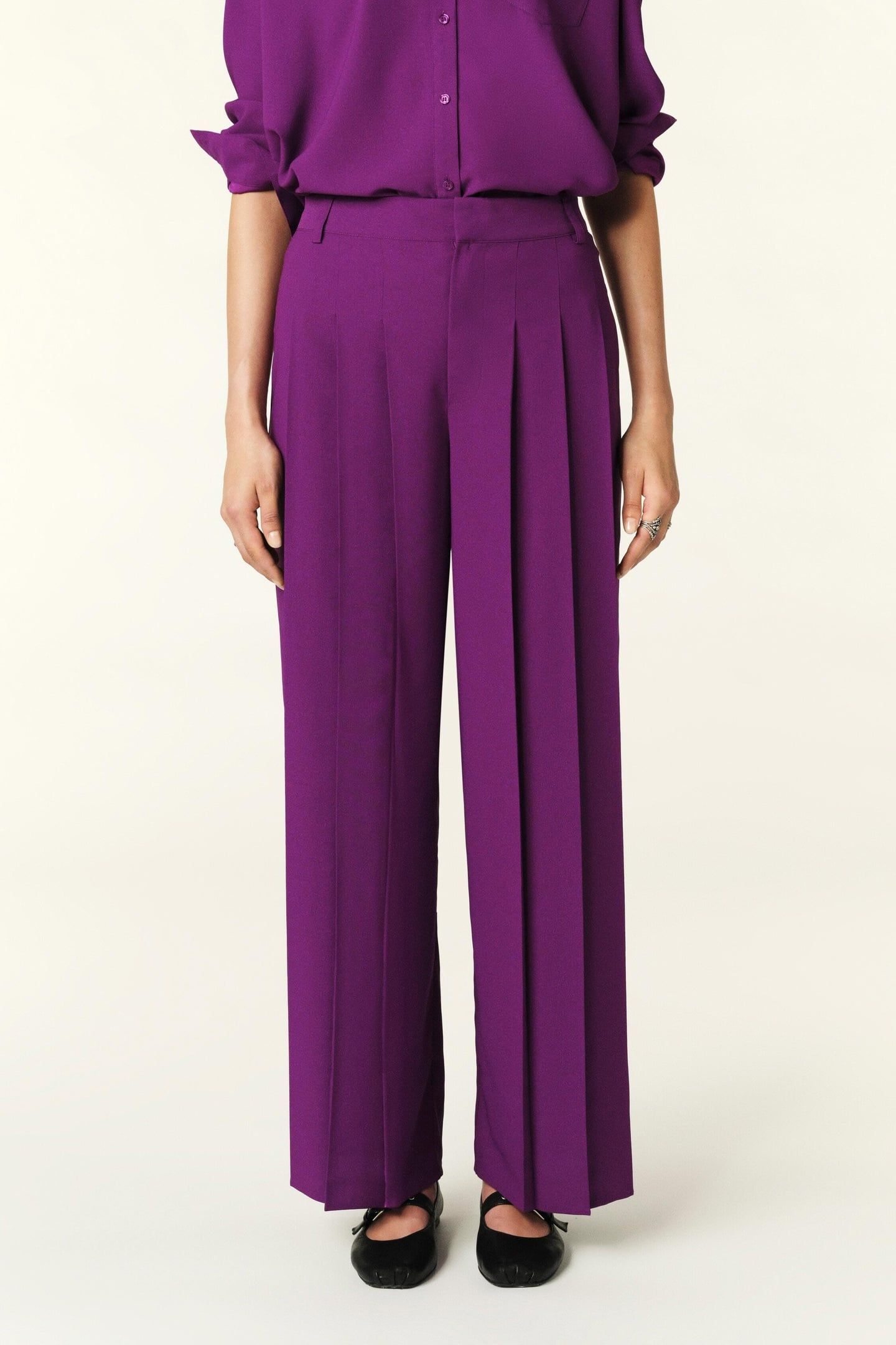 WIDE TROUSERS VIOLET 1
