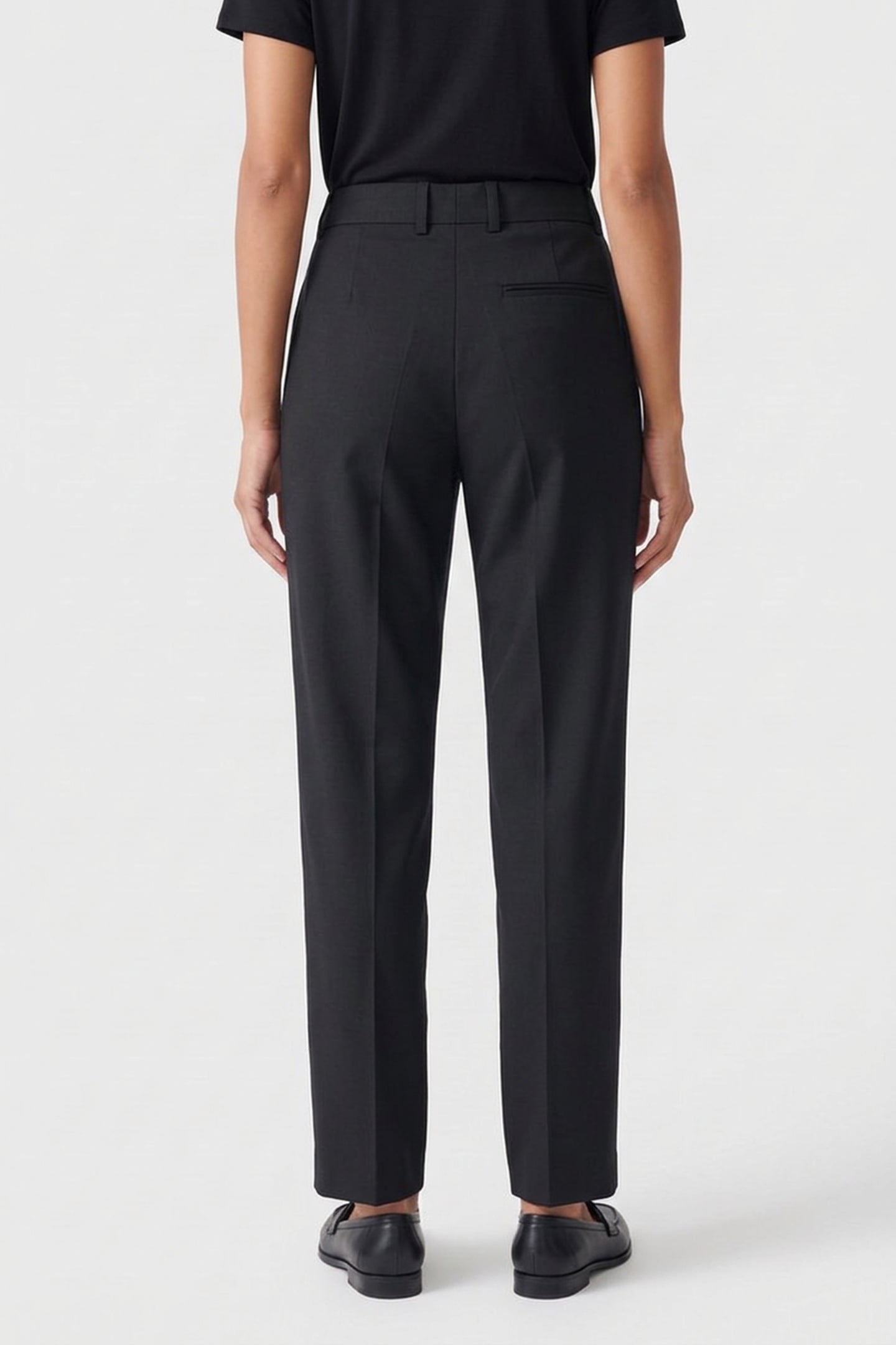 ELMO WOOL TWILL TROUSERS BLACK 2