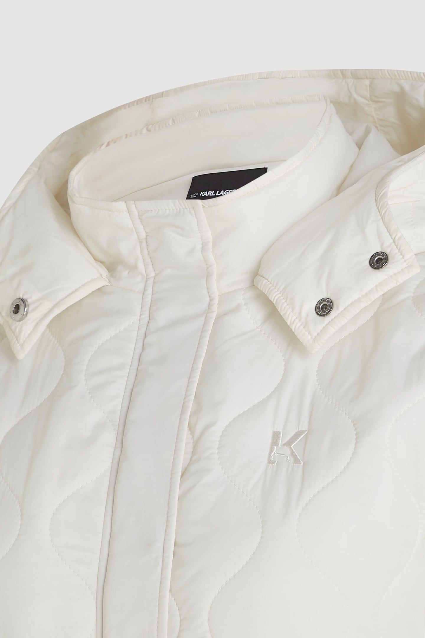 WAVY QUILT LIGHT WEIGHT JACKET SNOW WHITE 3