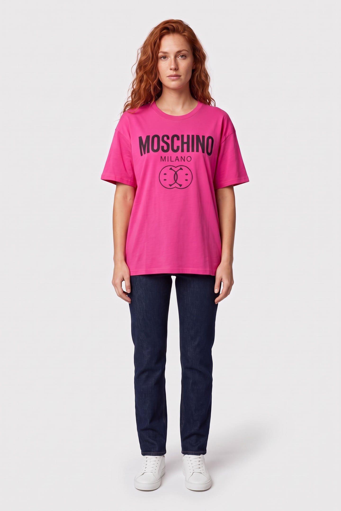 OVERSIZED T-SHIRT IN DOUBLE SMILEY® ORGANIC JERSEY PURPLE 1
