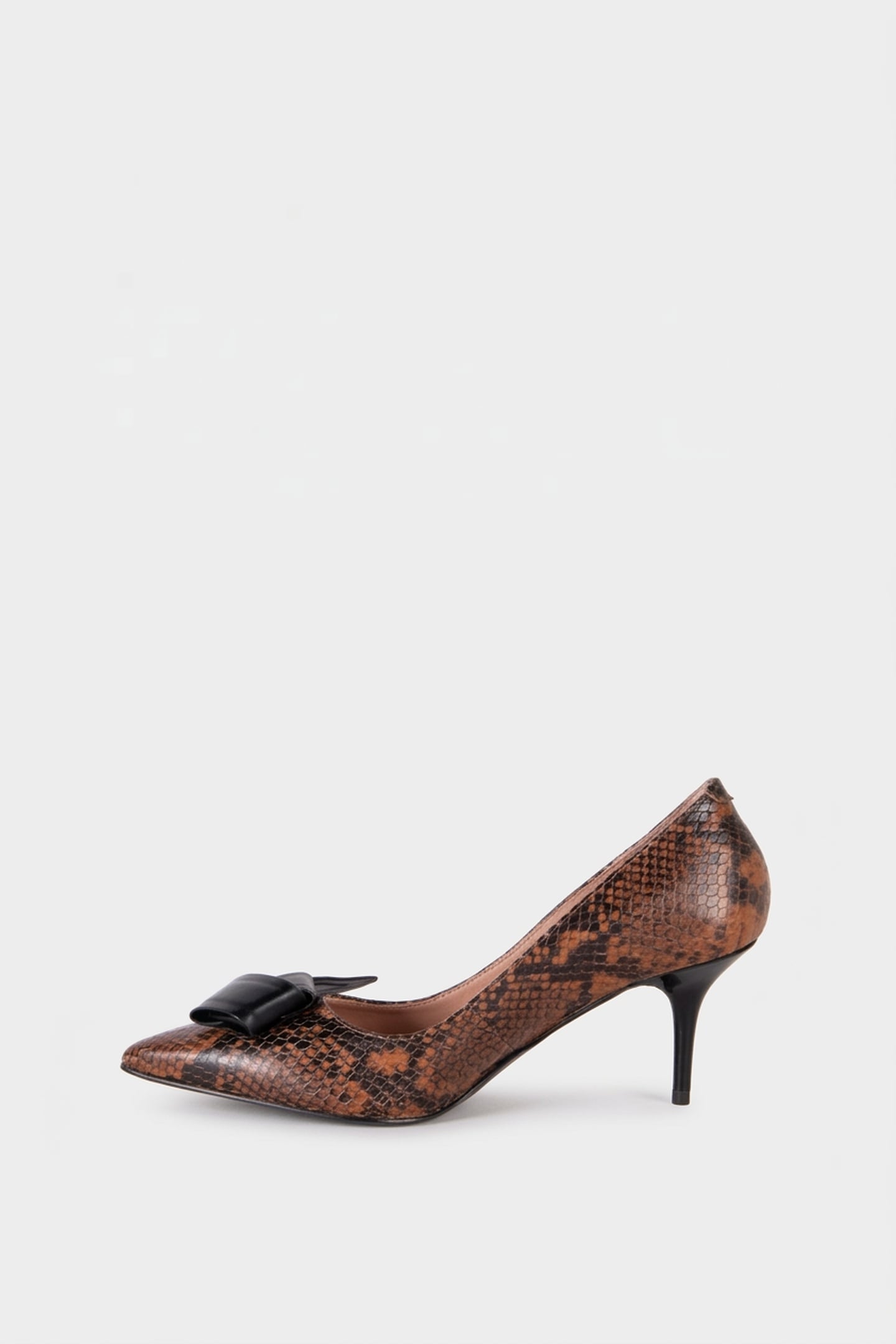 PYTHON PRINT CALFSKIN PUMPS BROWN 4