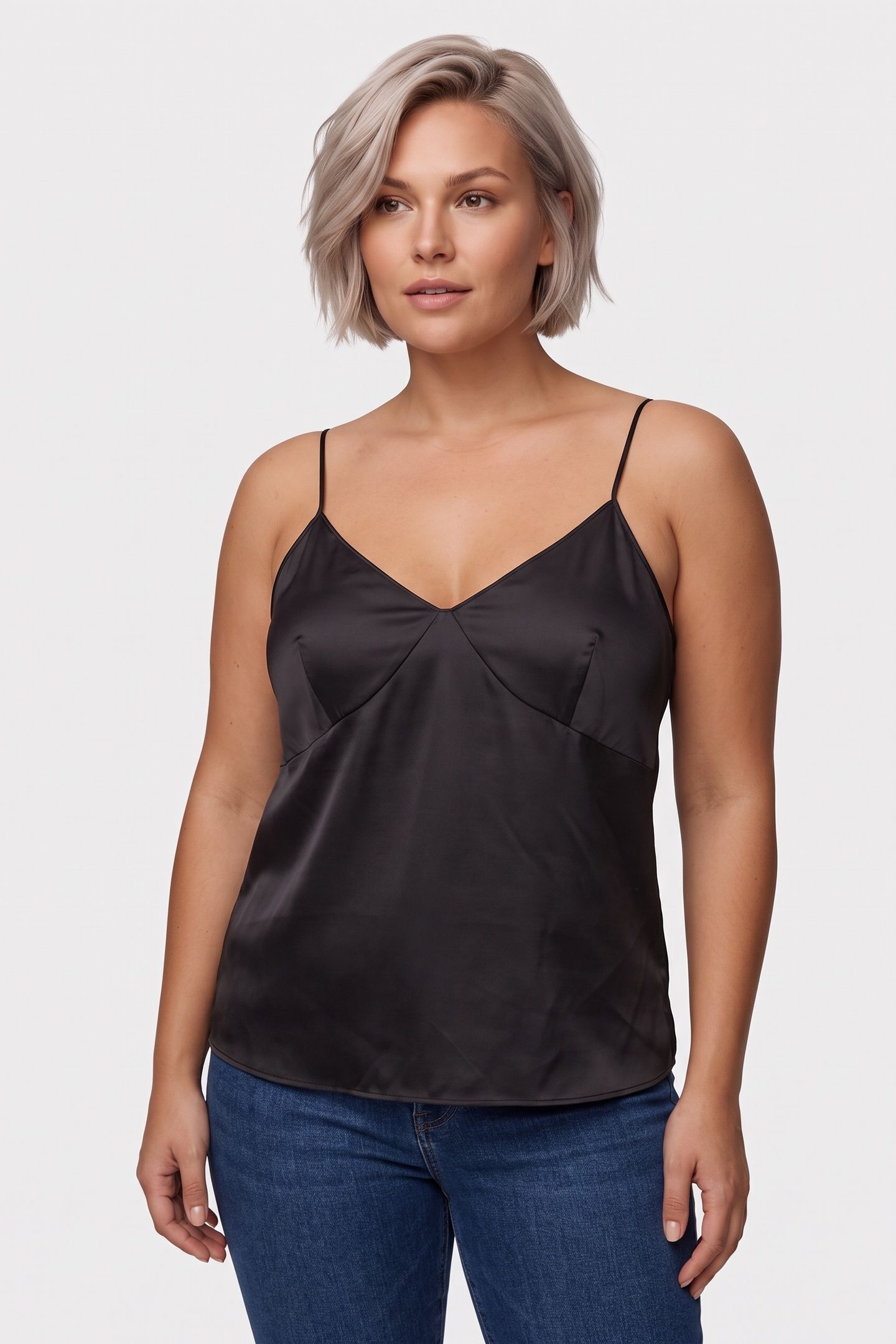 SOLI SILK TOP BLACK 1
