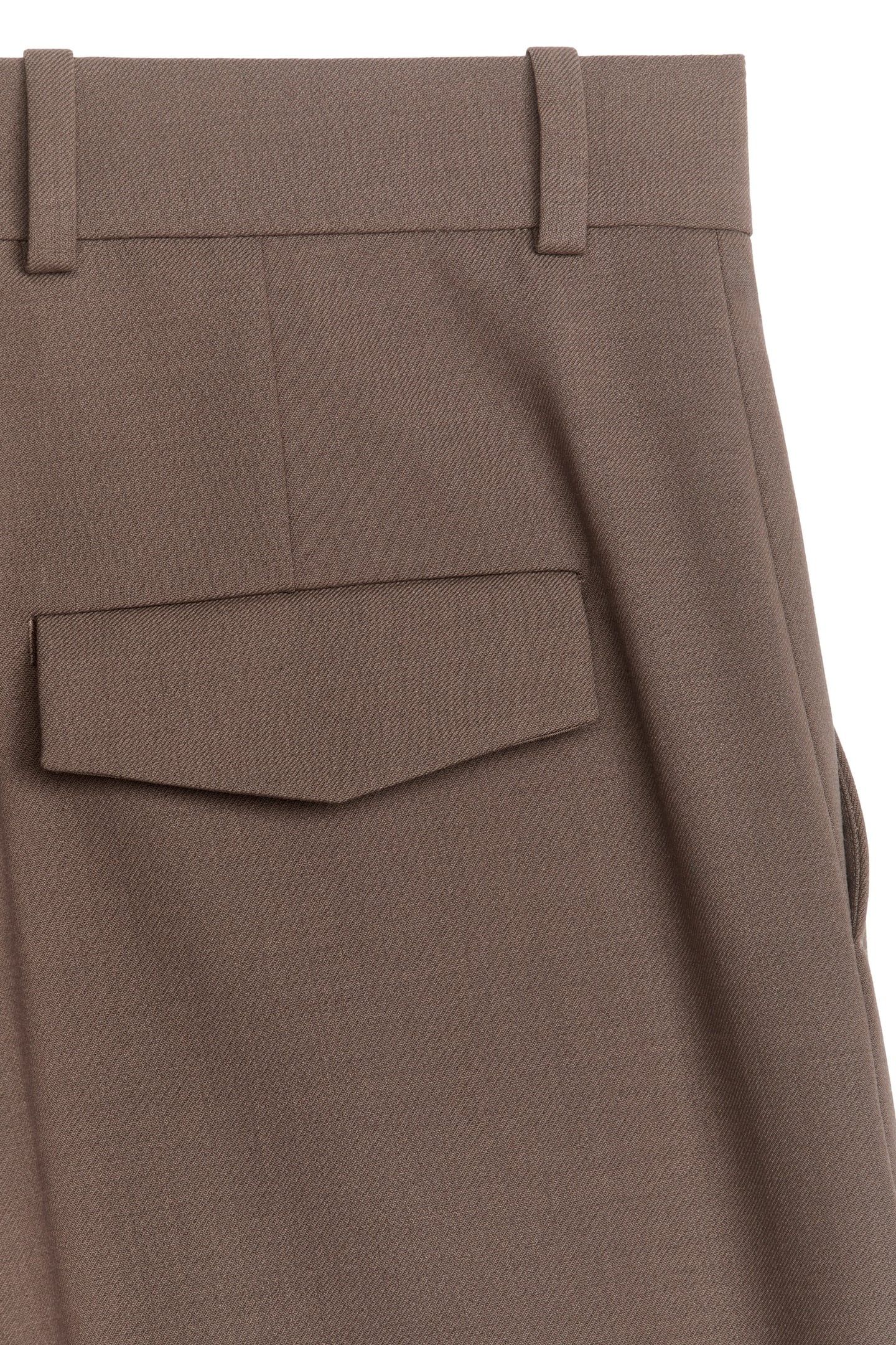 EBBE WOOL TWILL TROUSERS BROWN 4