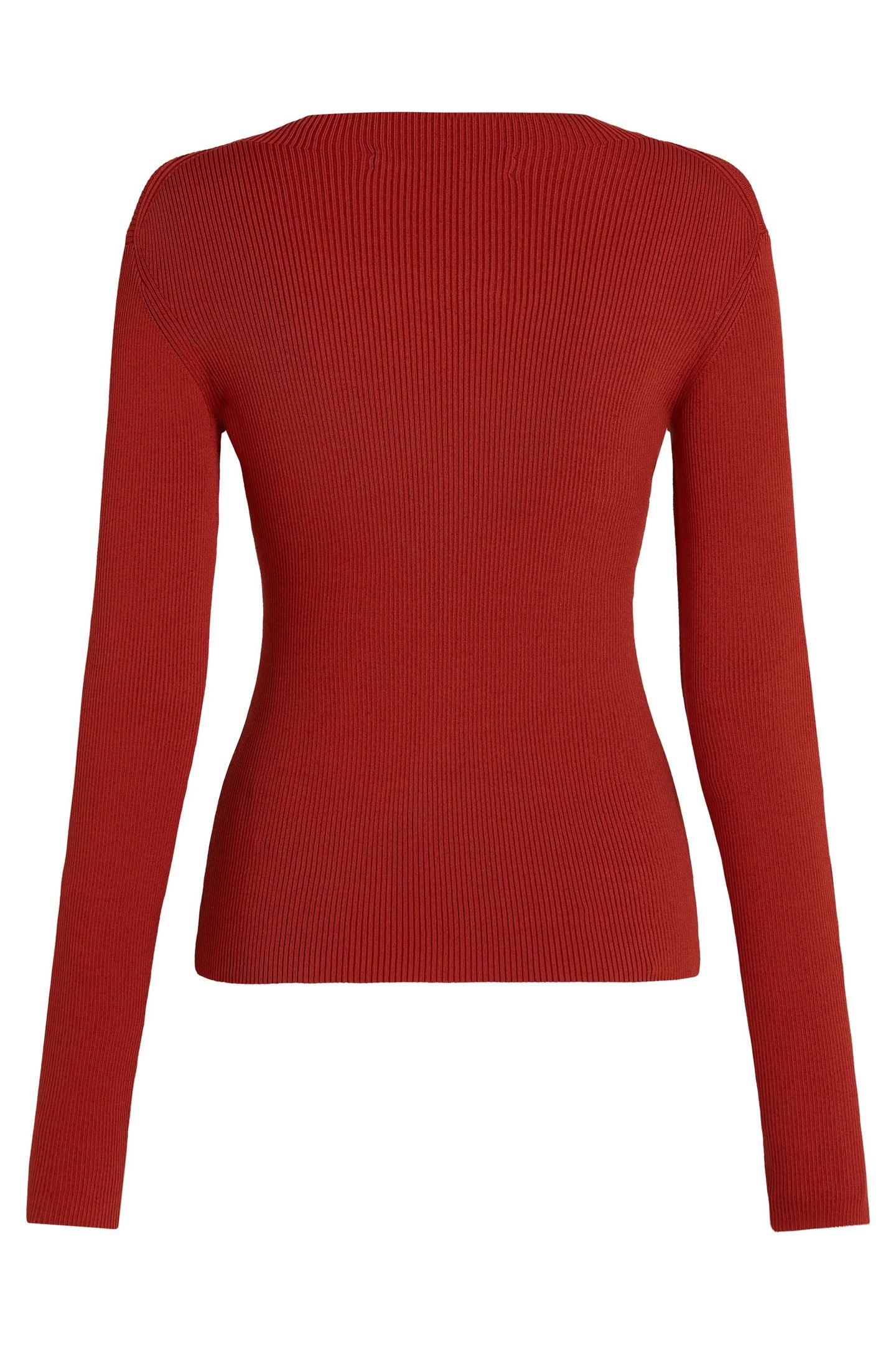 LONGSLEEVE RIBBED MOCK NECK CINNABAR 4