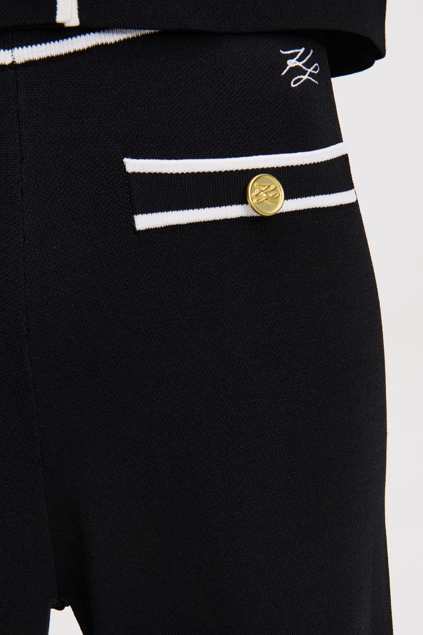 KARL WARDROBE KNIT CULOTTE WHITE/BLACK 6