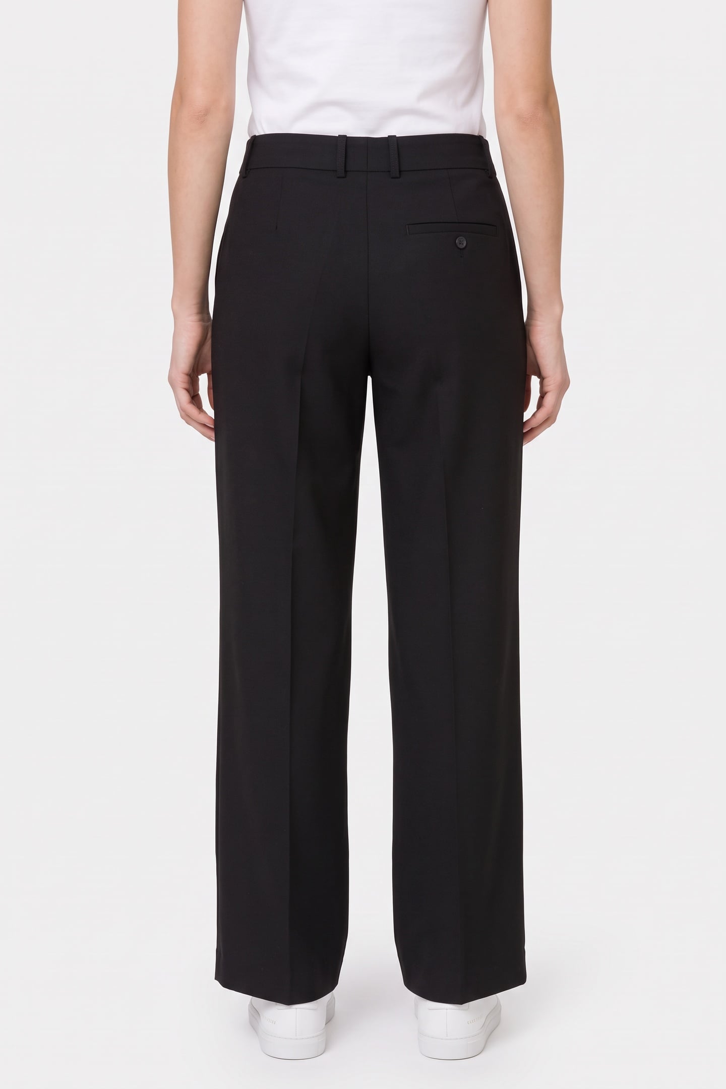 EMERSON CROPPED WOOL TROUSERS BLACK 2