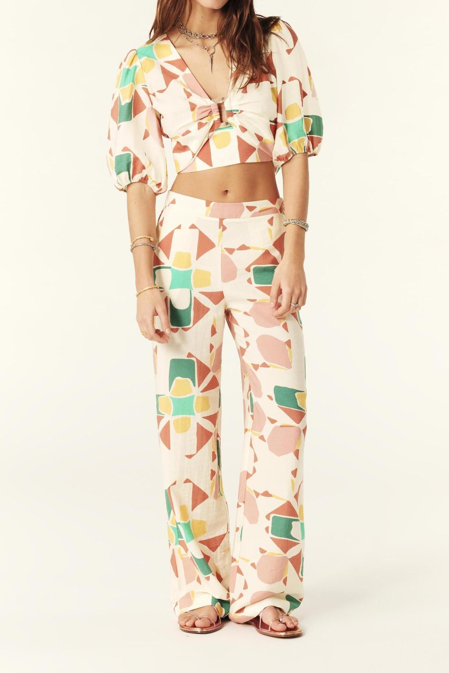 WIDE TROUSERS ECRU 1