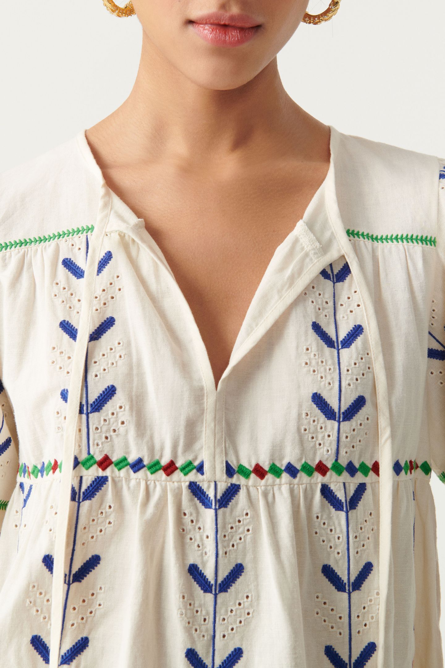 SHORT SLEEVES TOP ECRU 5