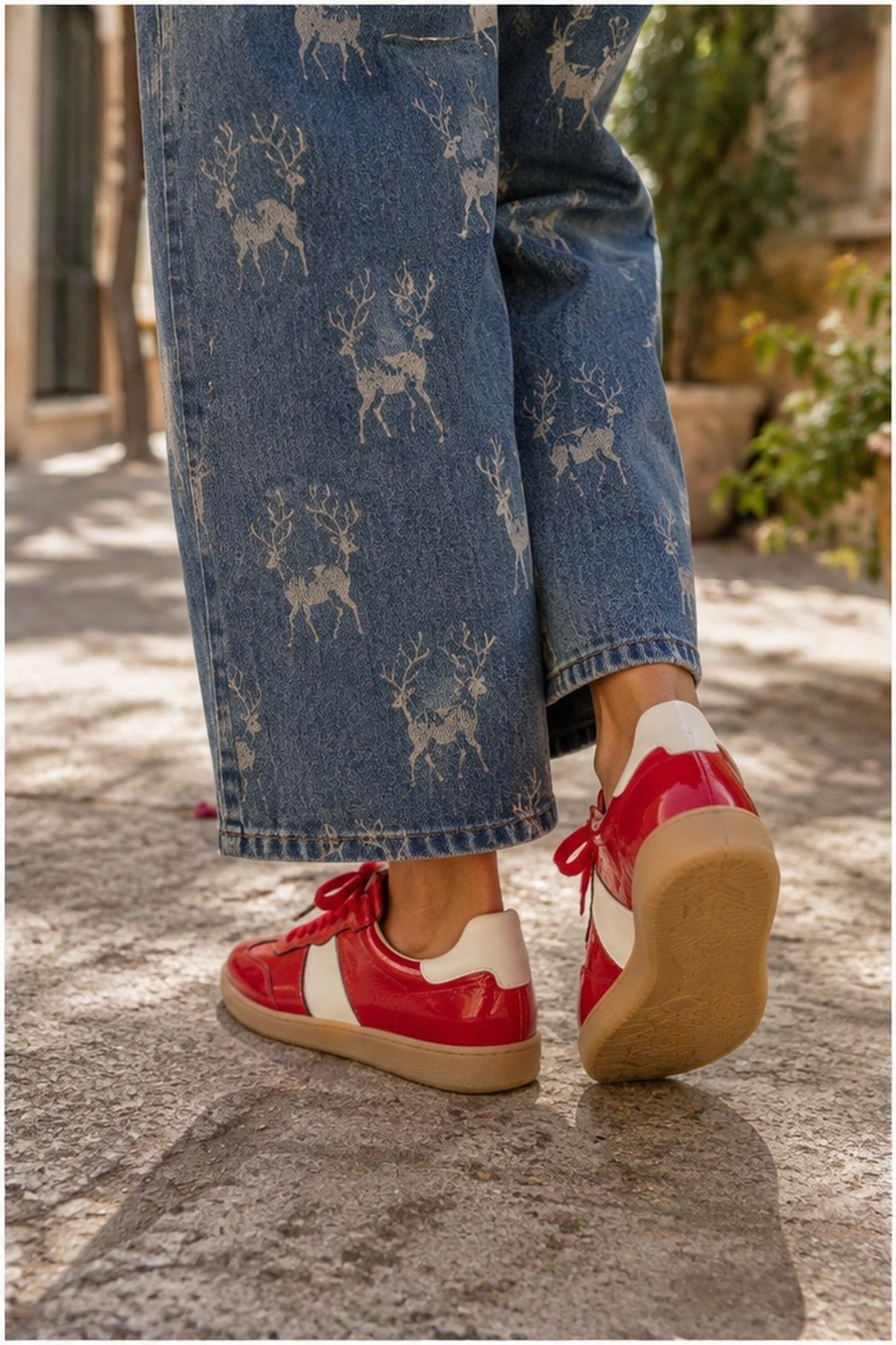 POONA VERNIZ RED / OFF WHITE 2