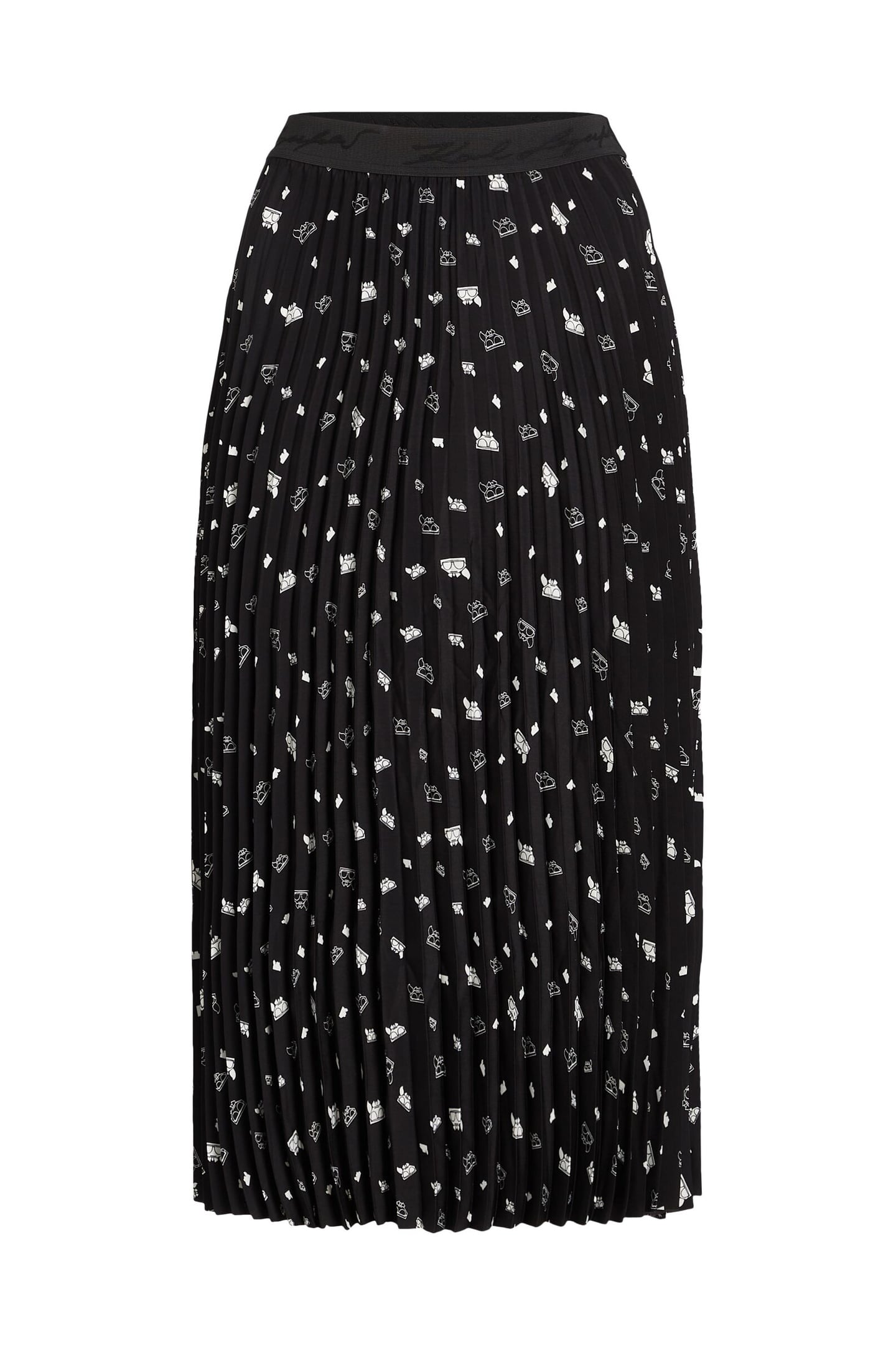 KOCKTAIL KARL PLEATED SKIRT BLACK 1