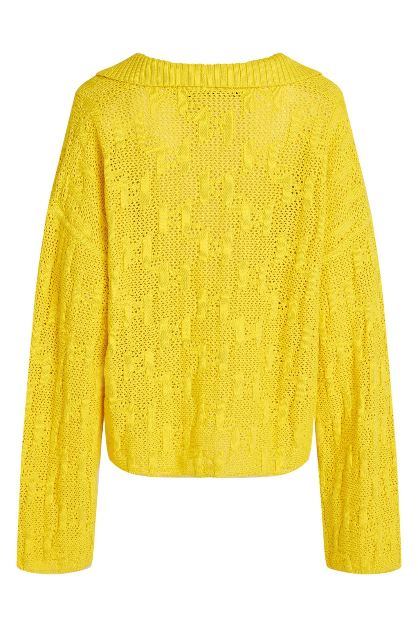 MONOGRAM KNIT LS SWEATER BLAZING YELLOW 5