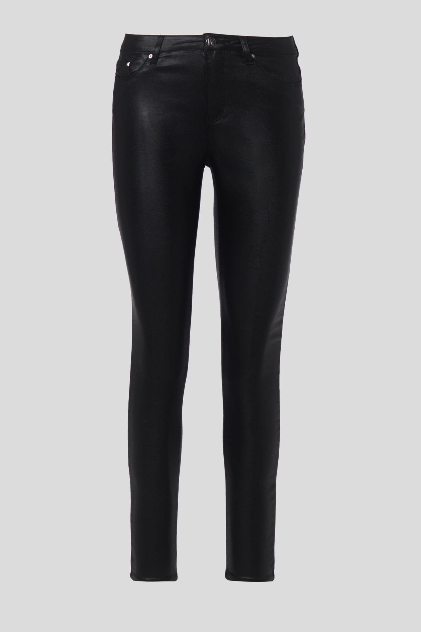 COATED SKINNY DENIM BLACK SOLID DENIM 1