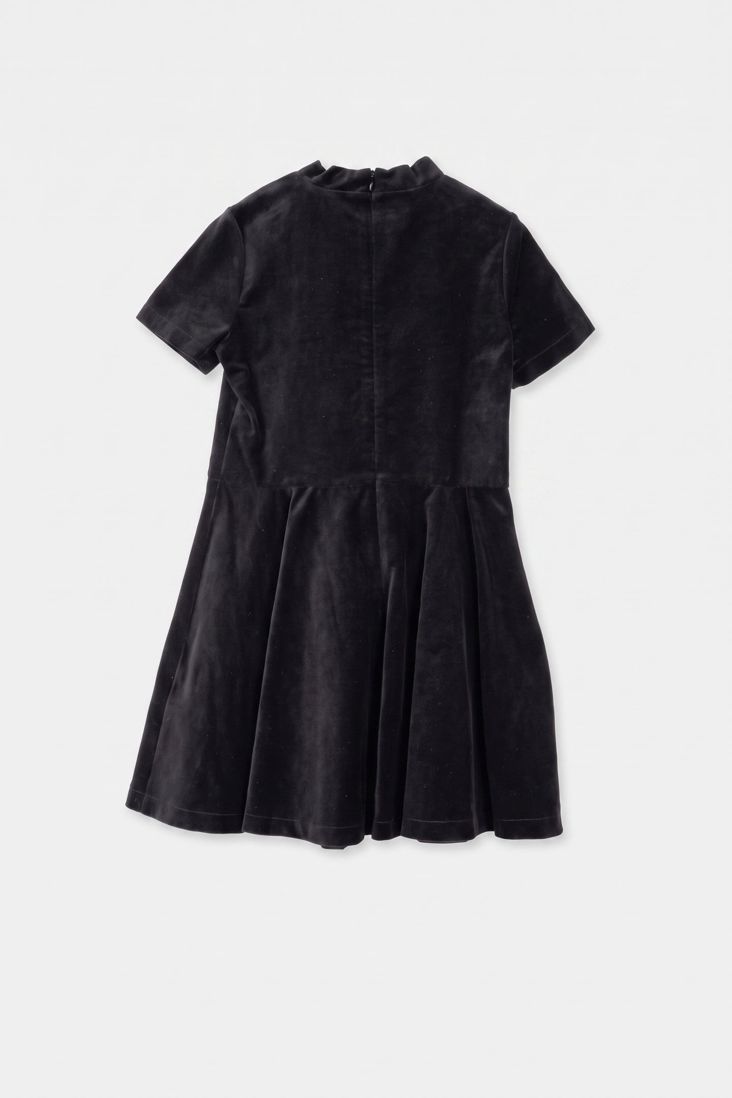 GIRL'S HEART TEDDY BEAR VELVET DRESS BLACK 3