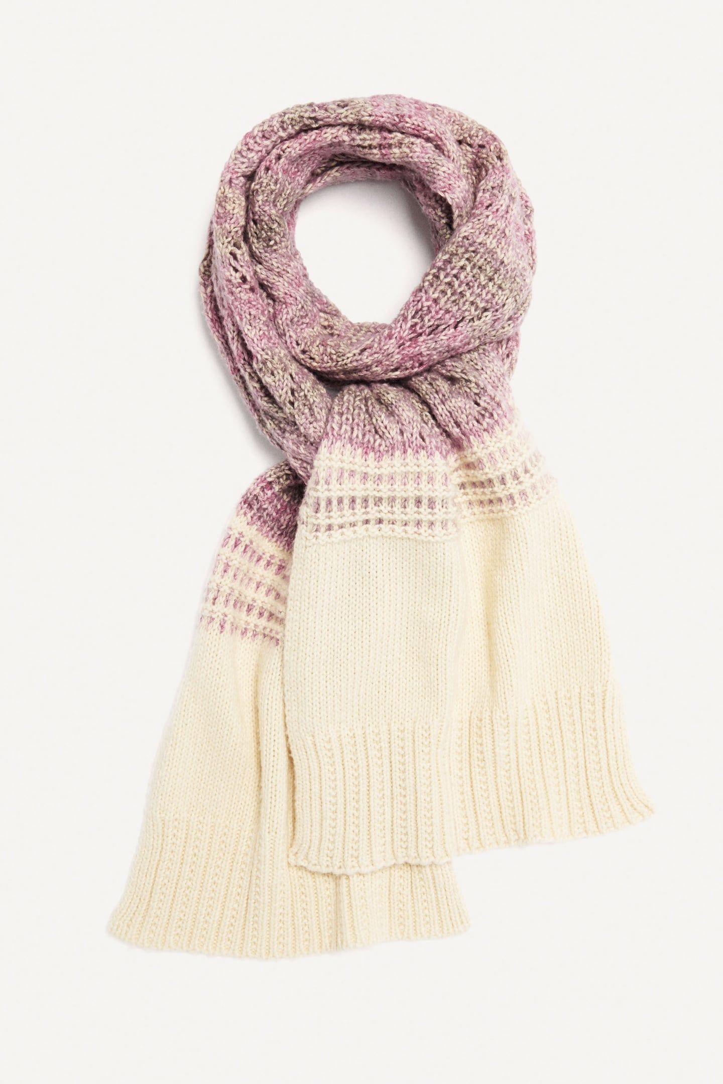 KNIT SCARF ROSE 3
