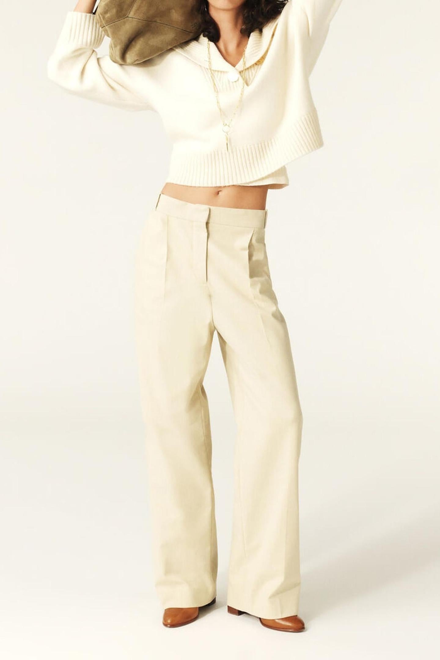 WIDE TROUSERS BEIGE 4