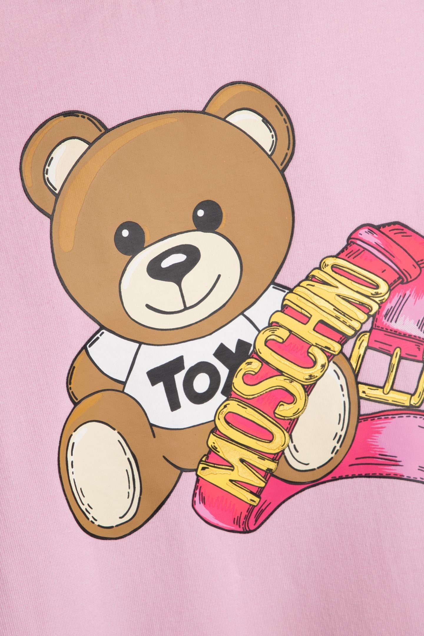 GIRL'S MOSCHINO TEDDY BEAR FLEECE DRESS PINK 4