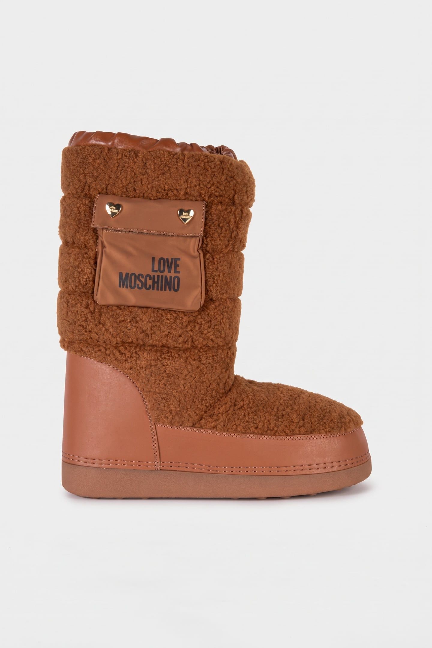 SNOW BOOTS IN SOFT QUILTED FABRIC RED 1