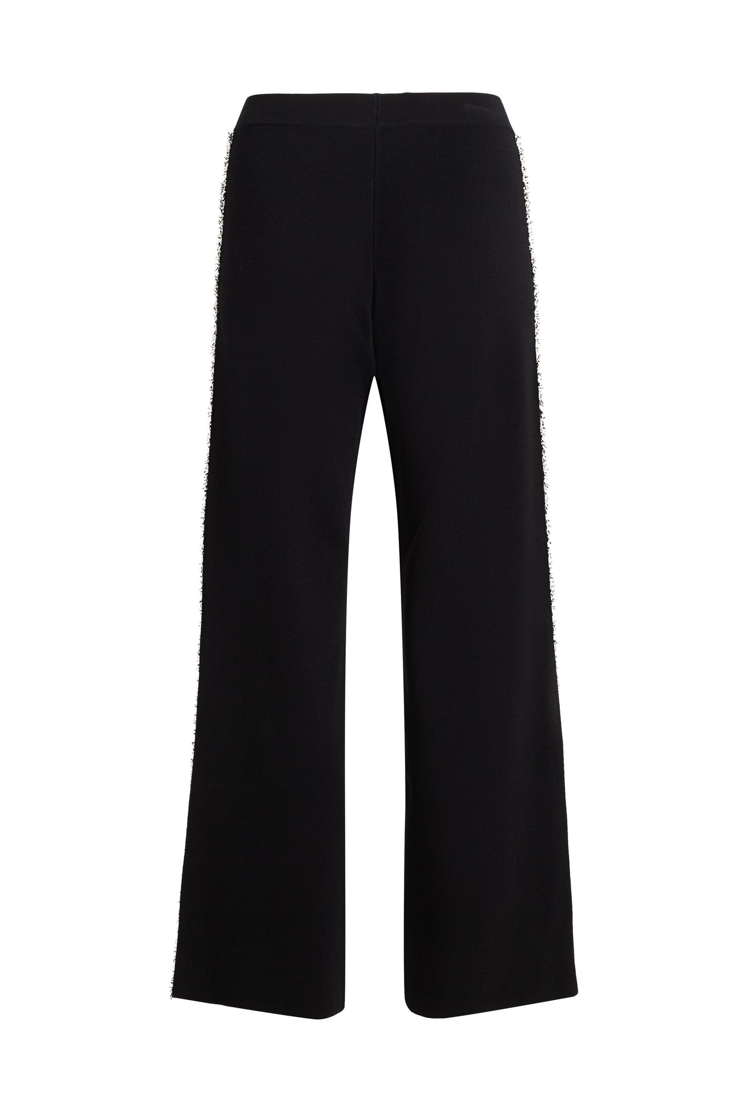 BOUCLE DETAIL KNIT PANTS BLACK 5