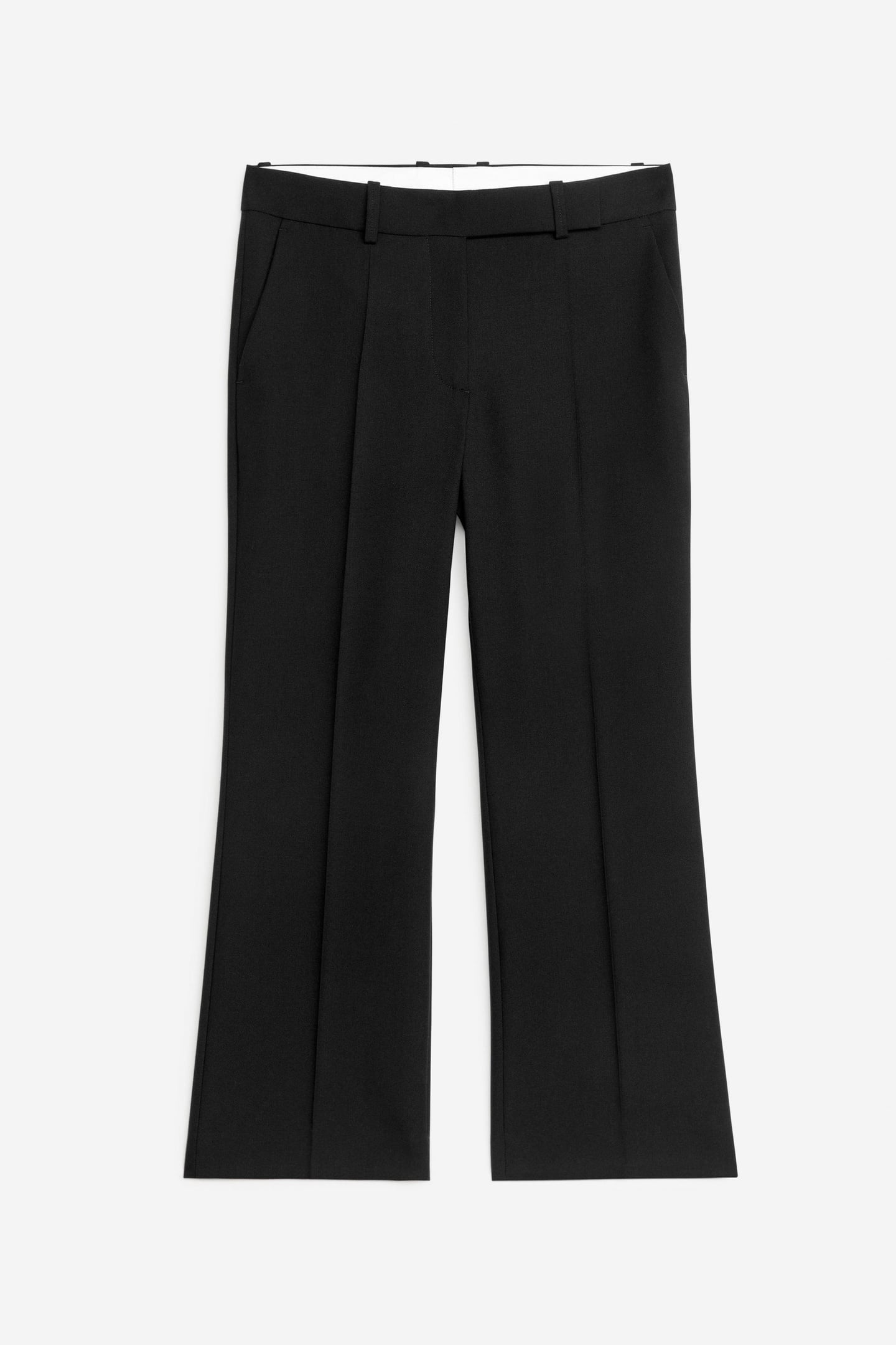 EMERSON CROPPED WOOL TROUSERS BLACK 3