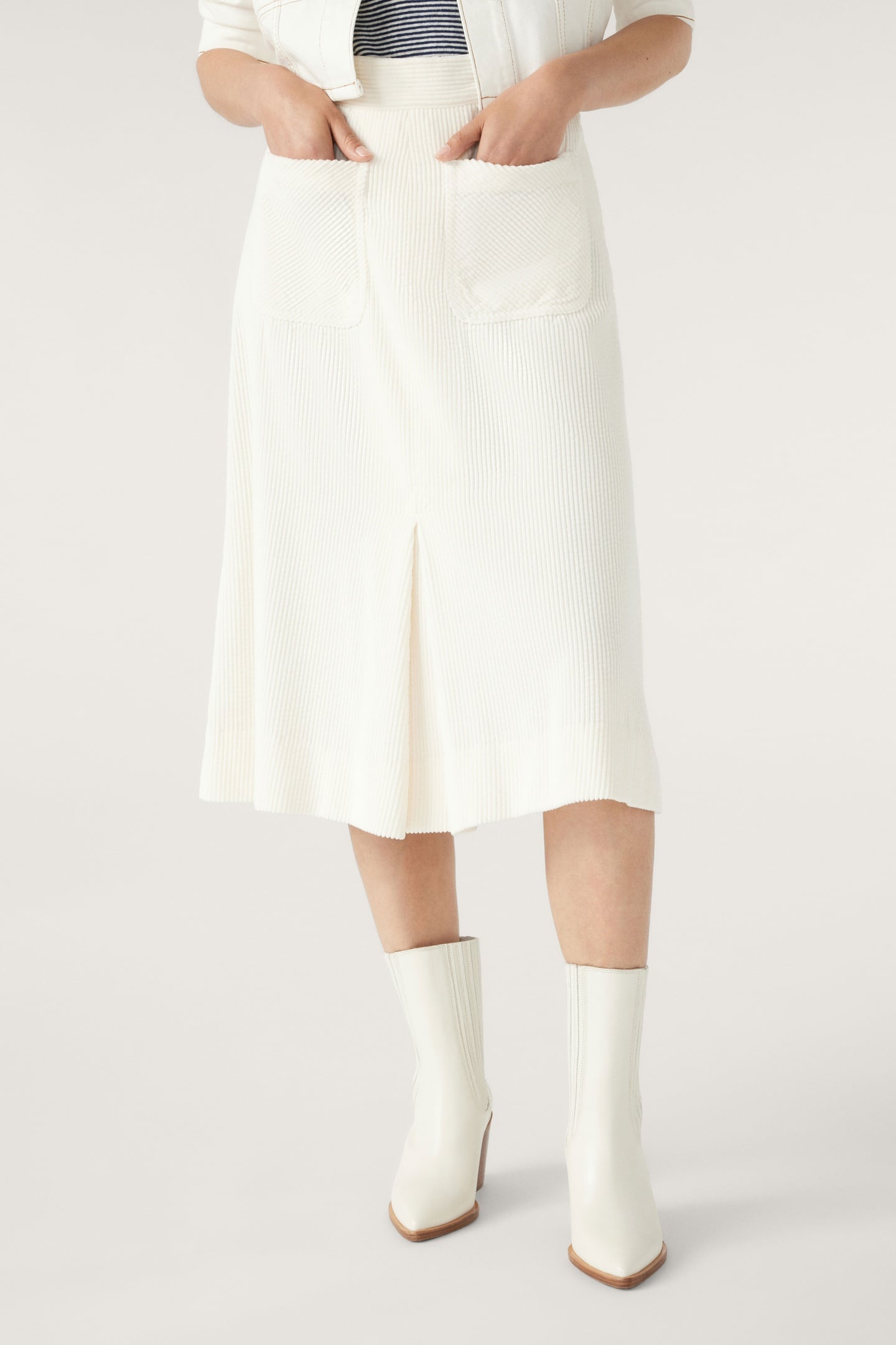 MID-LENGTH SKIRT ECRU 2