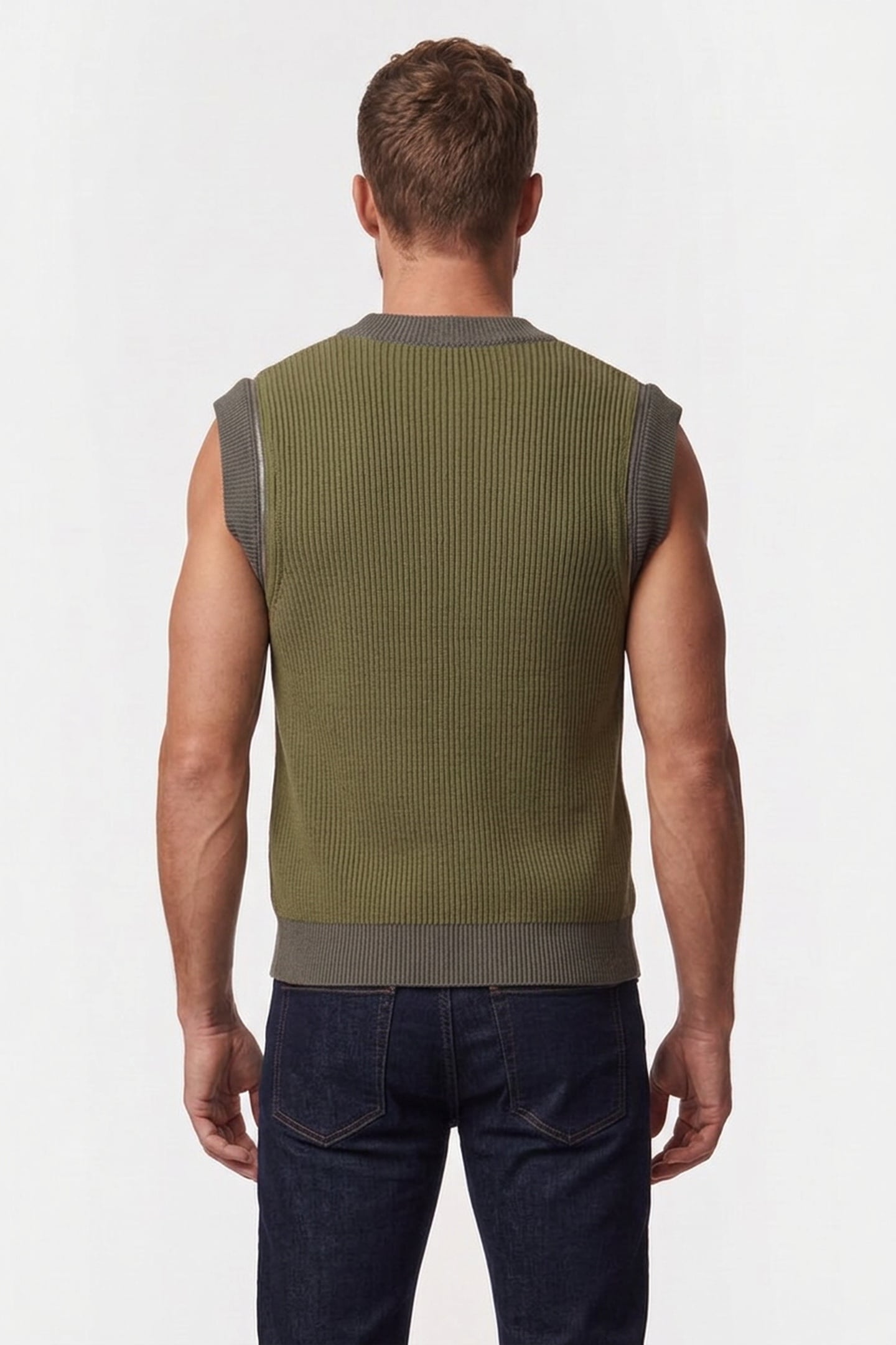 SLEEVELESS SHIRT WITH ZIP GREEN 2