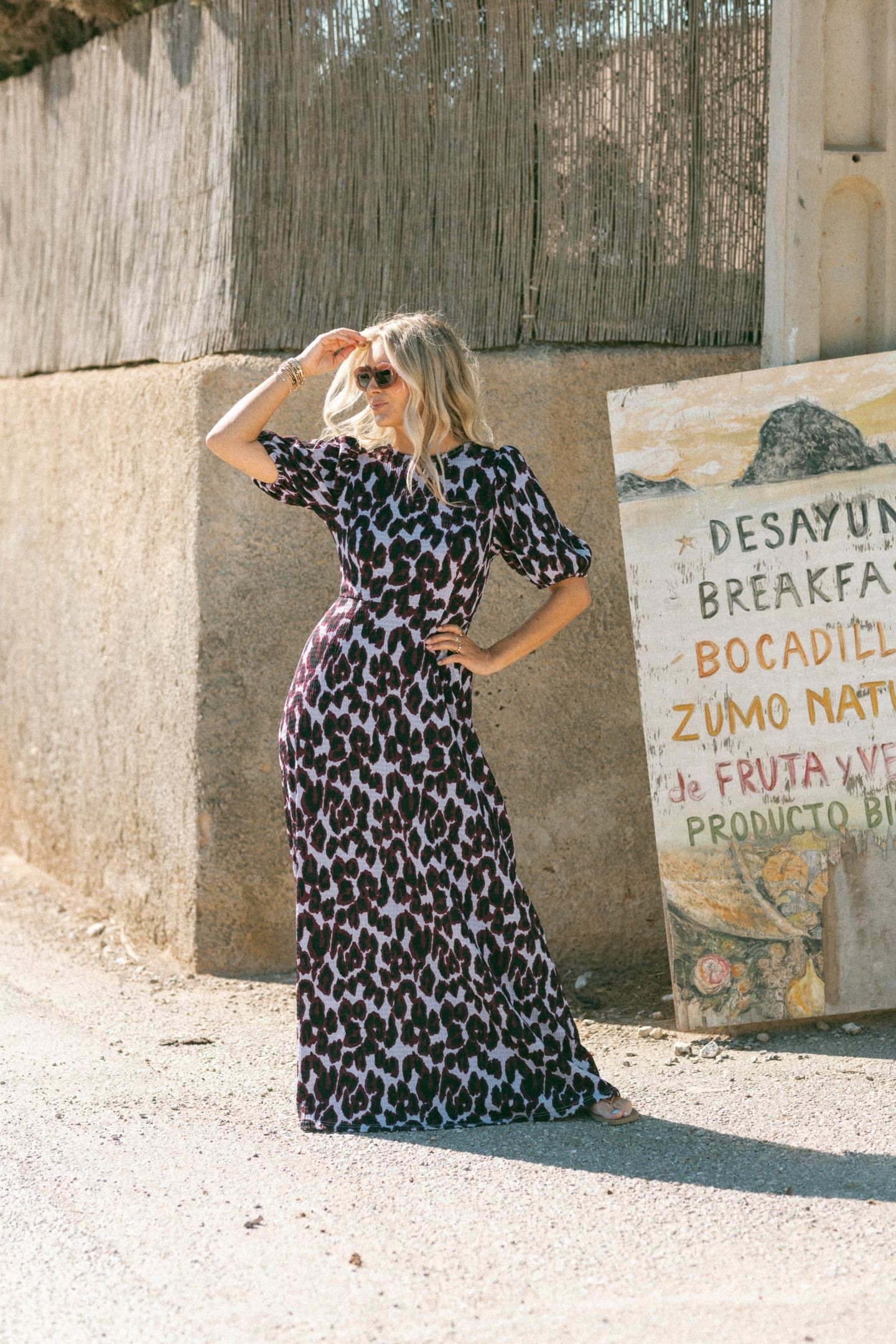LOLITA DRESS BLUE LEOPARD PRINT 1