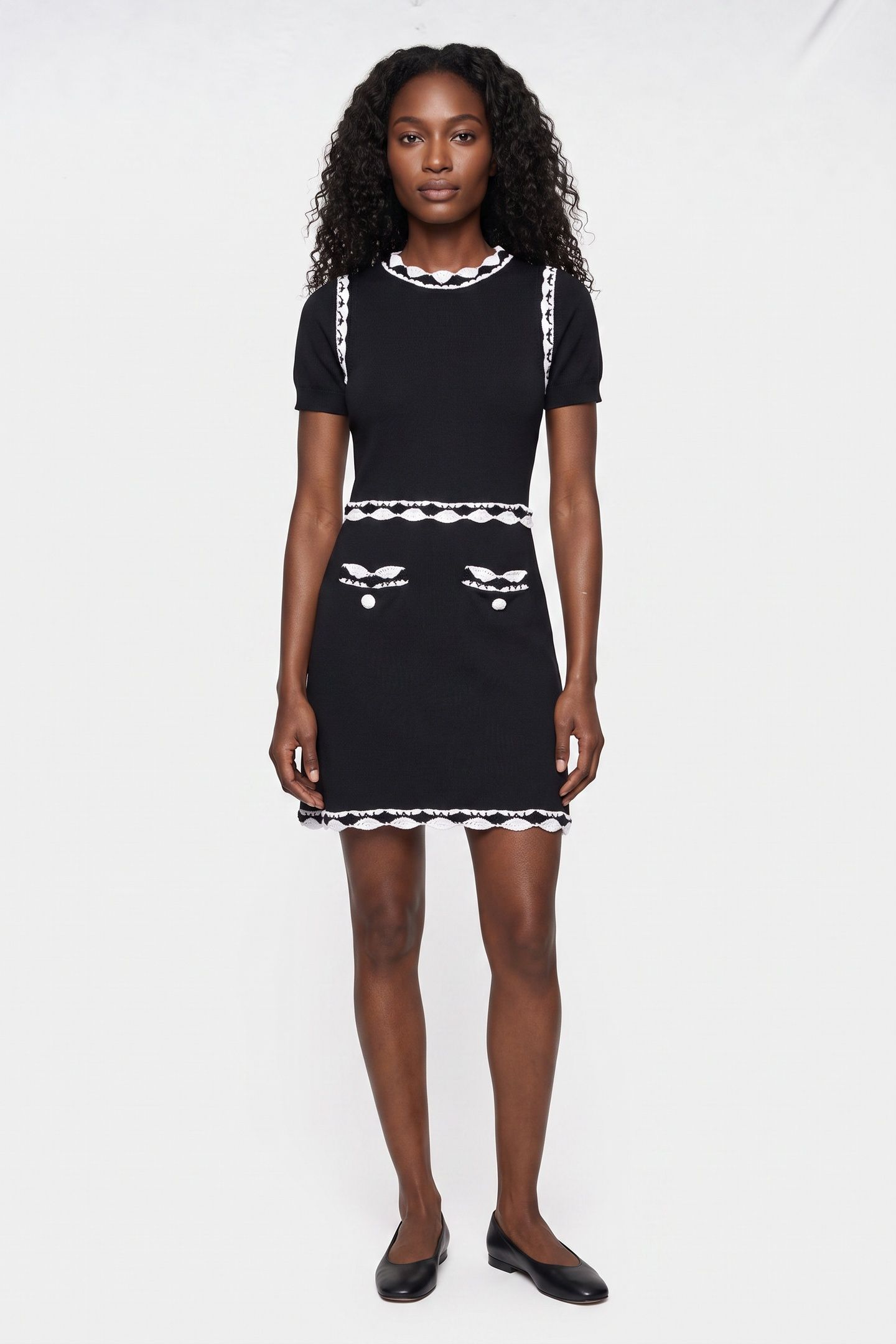 KNIT DRESS BLACK 1