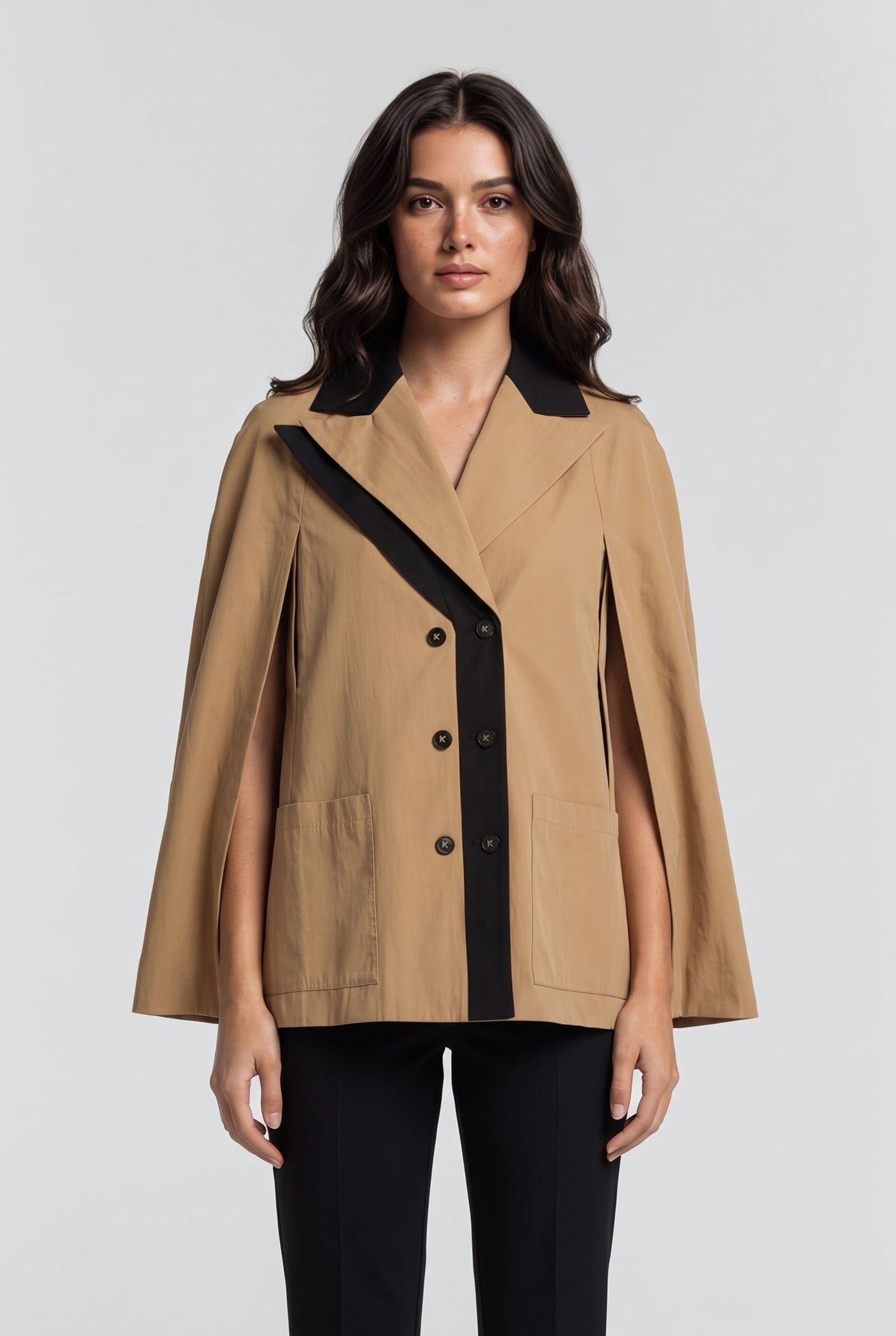 FASHION TRENCH CAPE NOUGAT 1