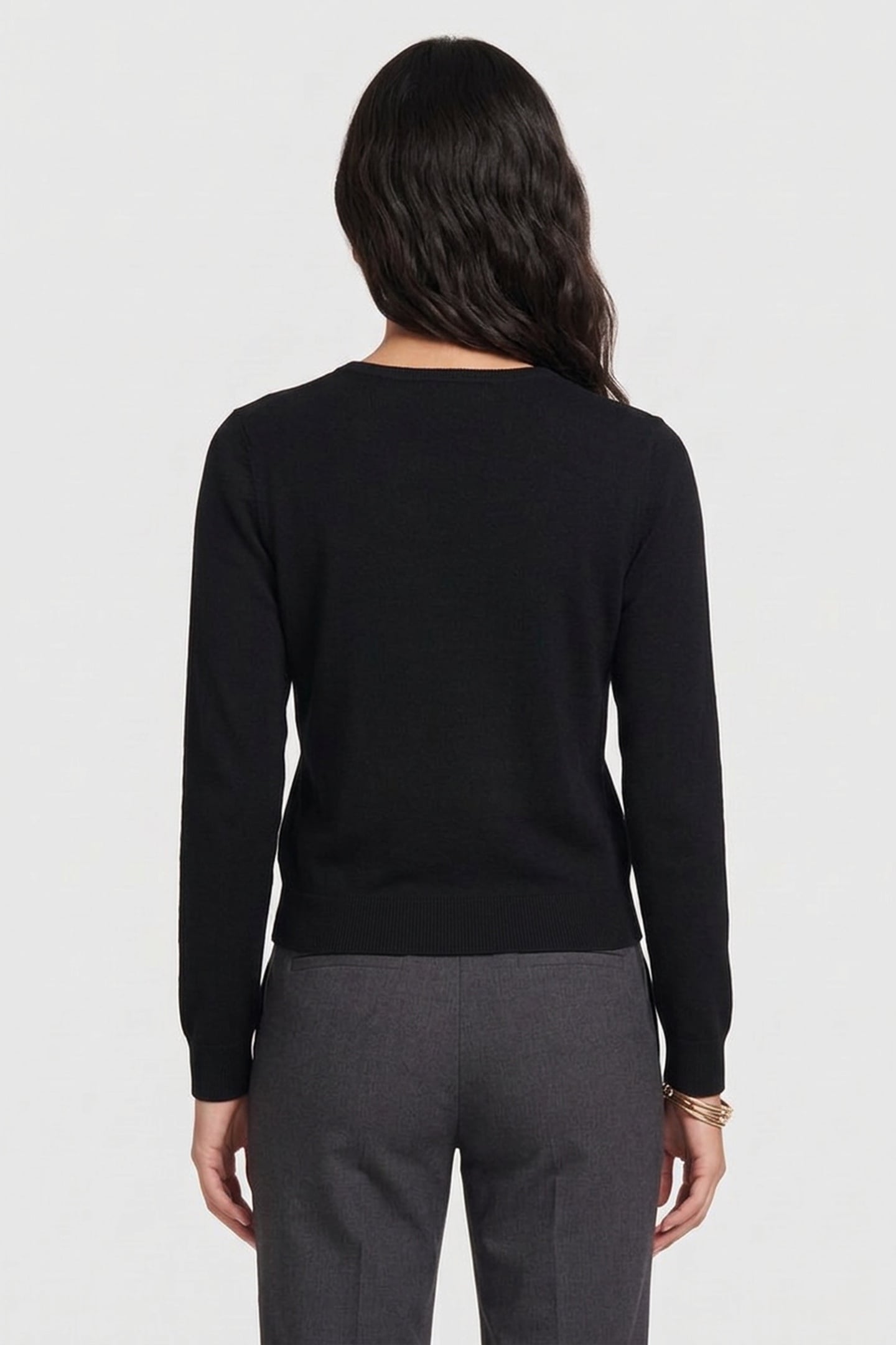 HEARTS LONGSLEEVE KNIT TOP BLACK 2