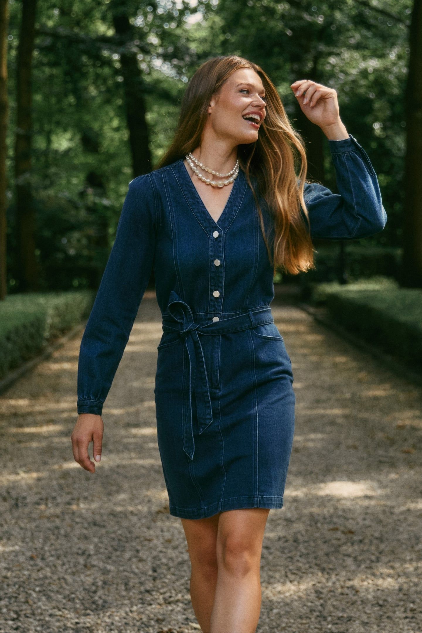 DAPHNE DRESS MID BLUE 4