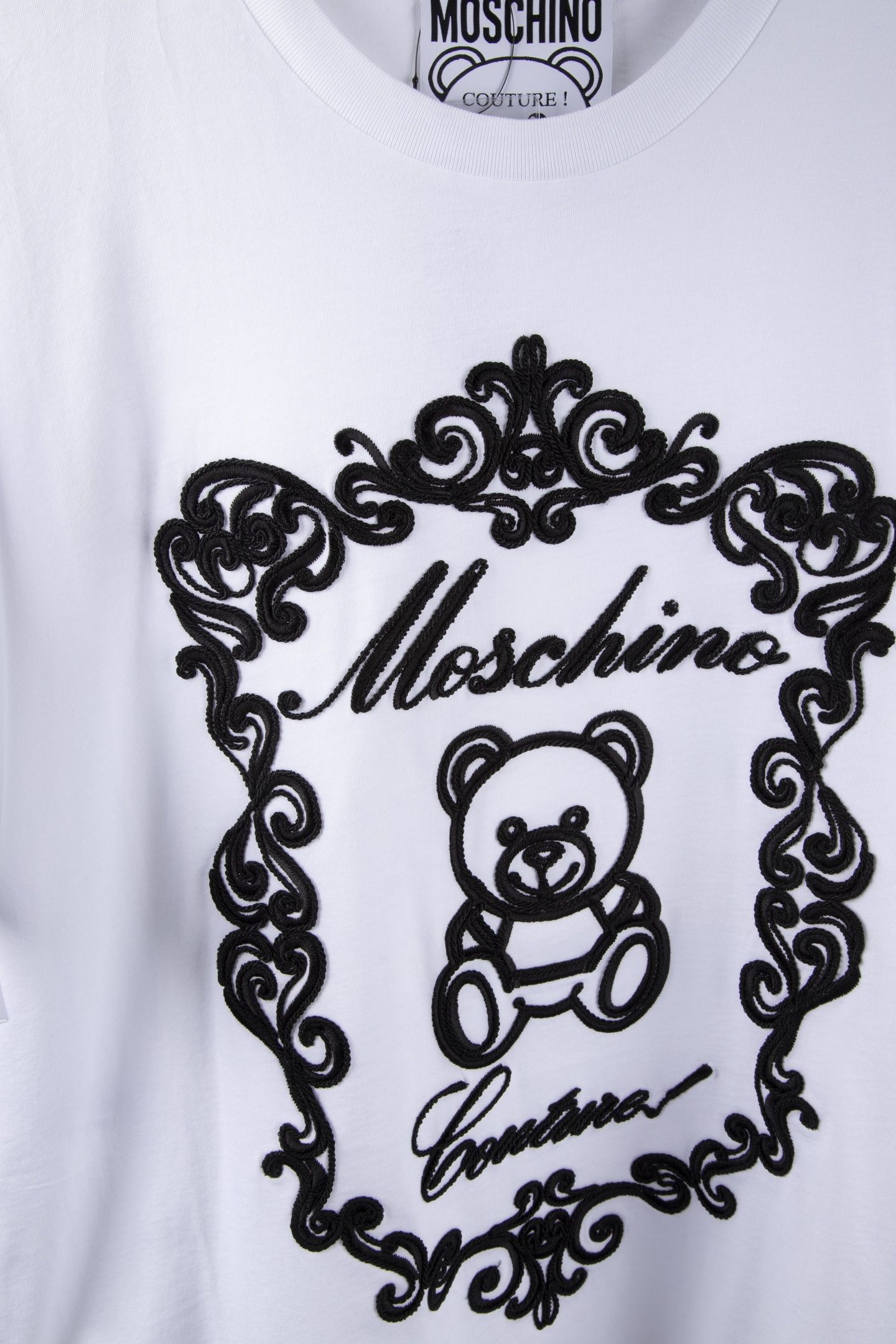 TEDDY EMBROIDERY ORGANIC JERSEY T-SHIRT WHITE 4