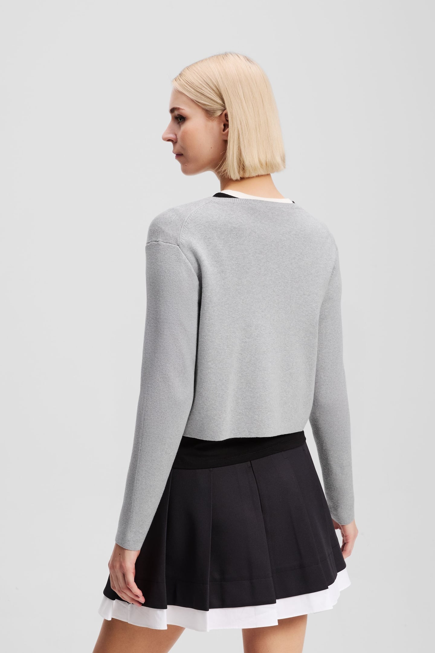 IKON CARDIGAN LIGHT GREY MELANGE 4