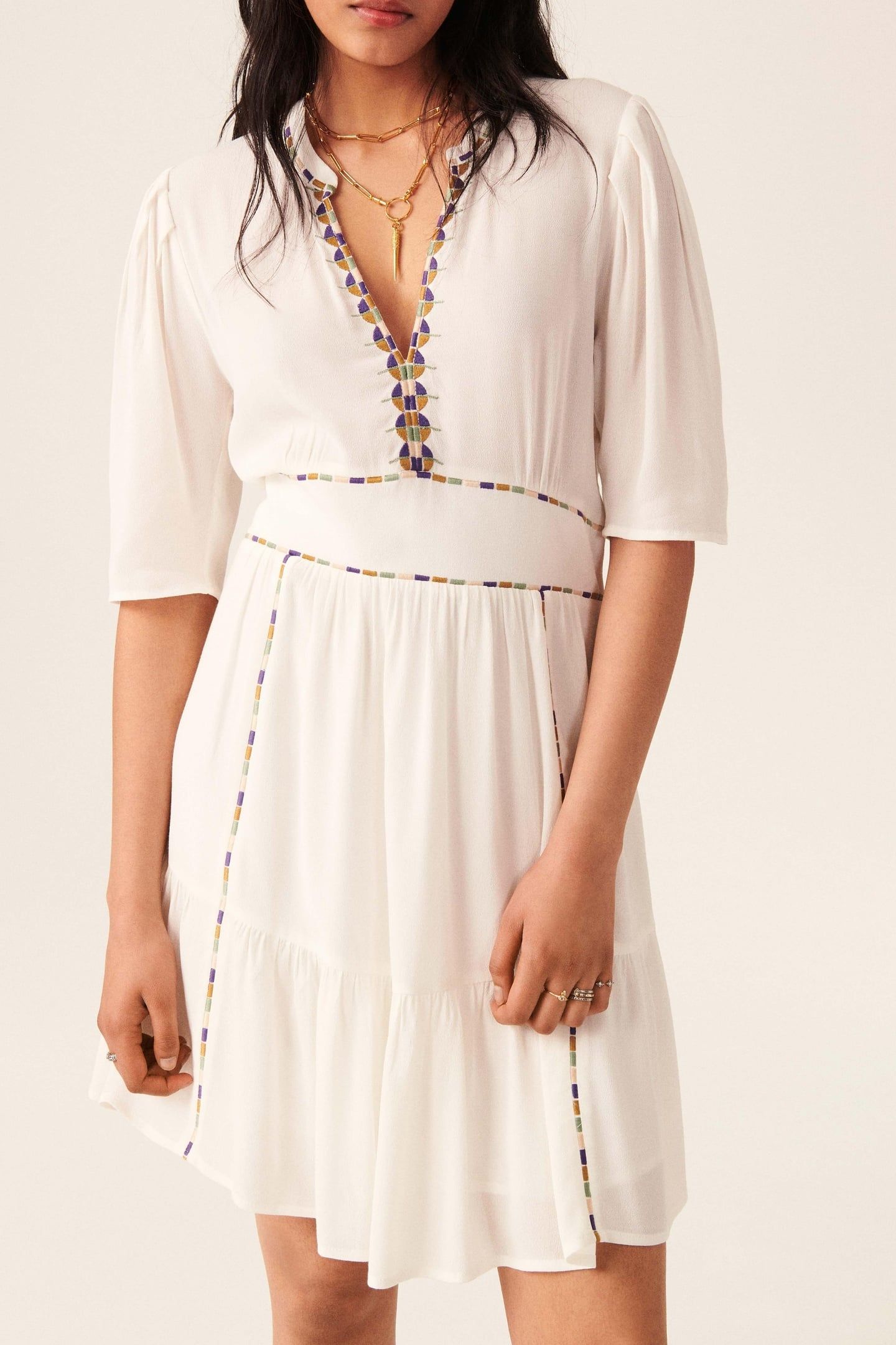 MINI DRESS ECRU 1