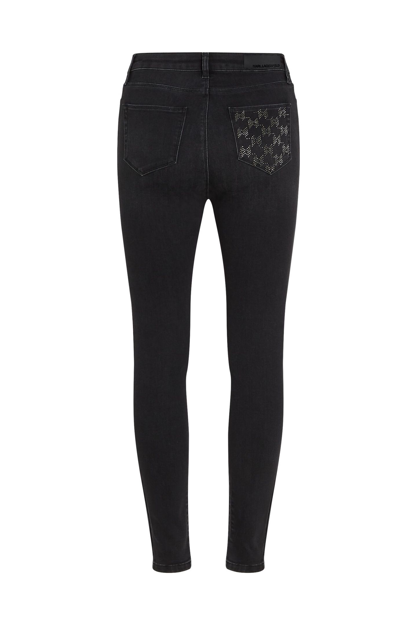 HIGH WAIST SKINNY DENIM PANTS BLACK DENIM 5