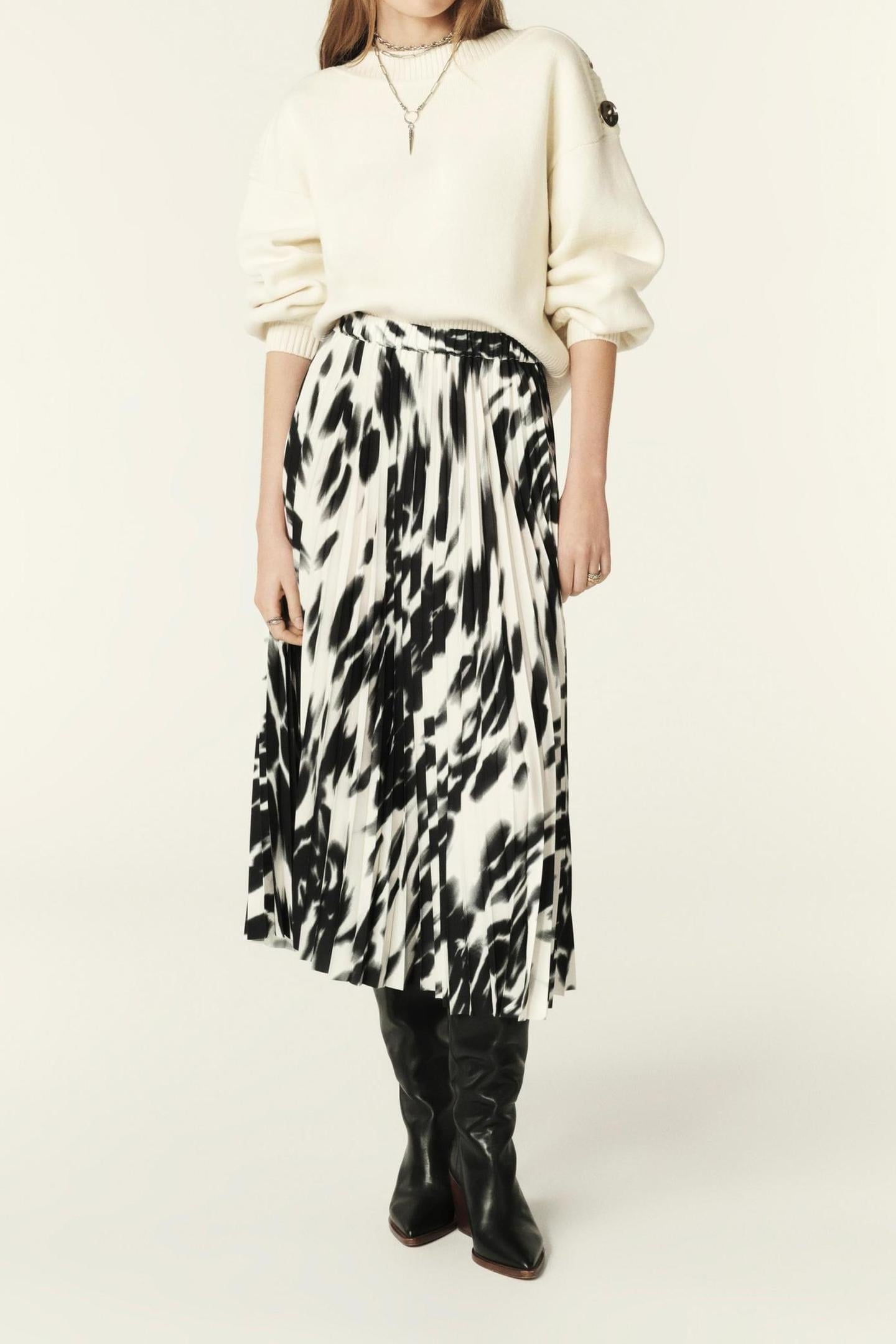 MID-LENGTH SKIRT CARBONE 1