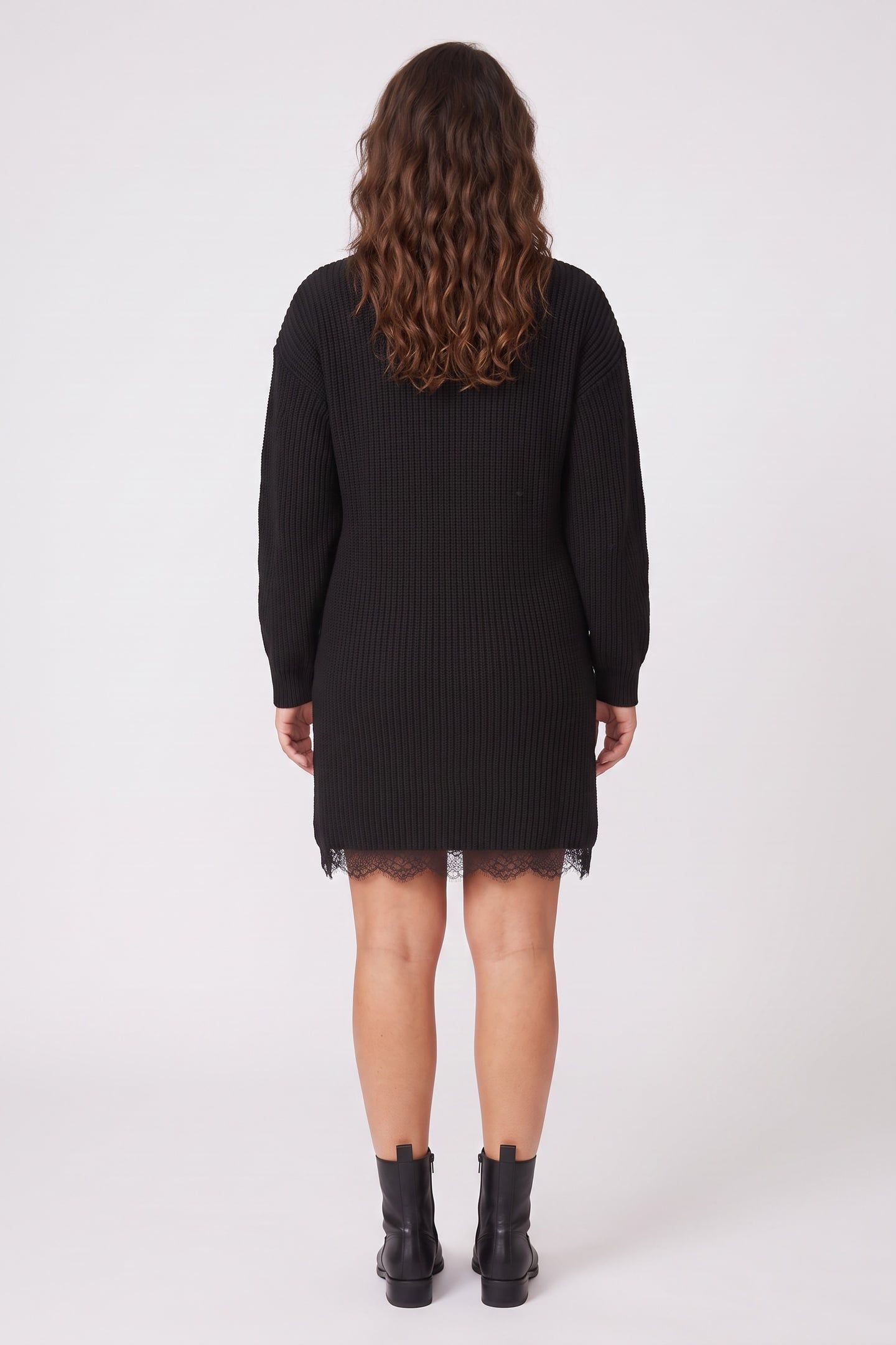 KNIT DRESS BLACK 2