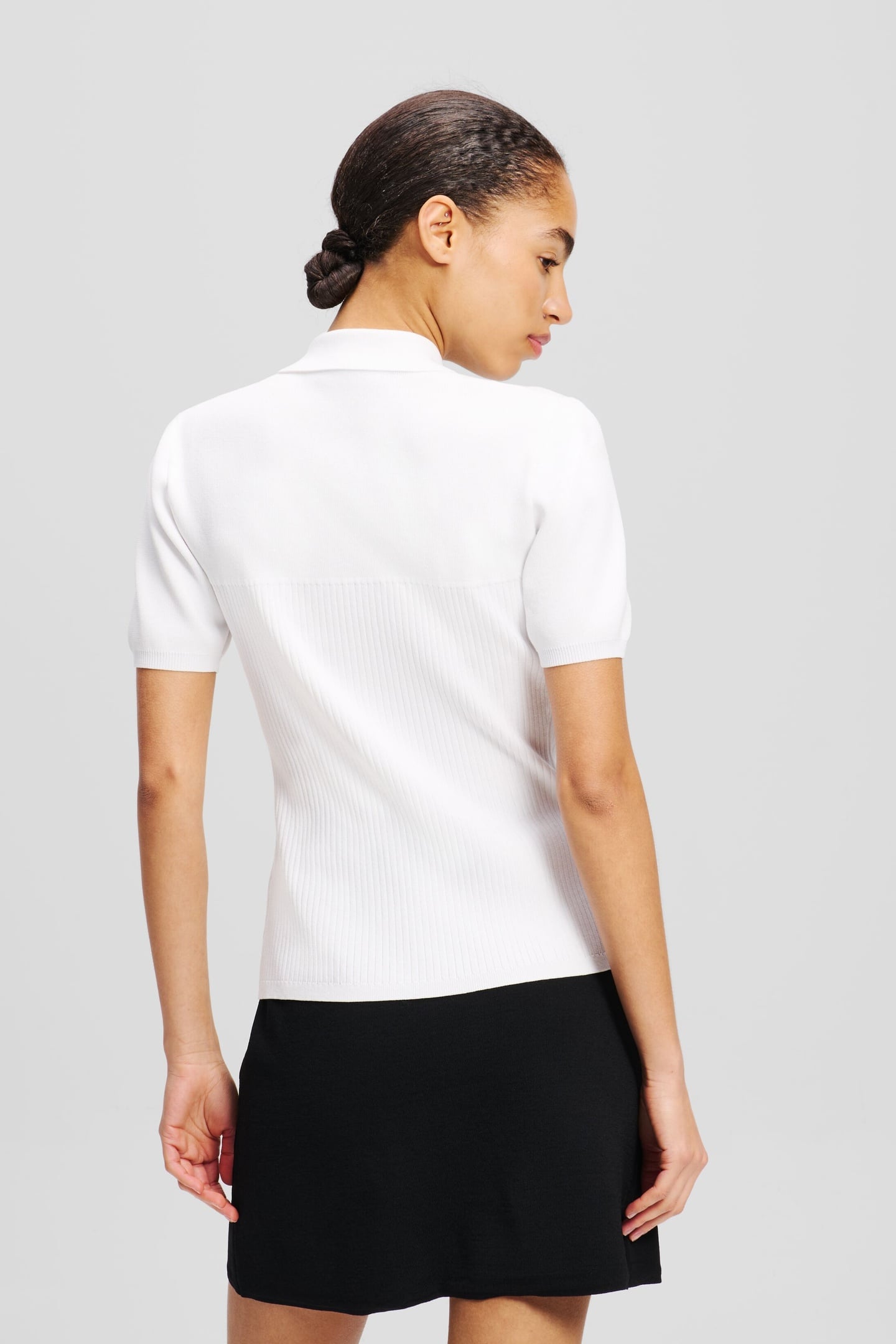 SSLV KNIT POLO WHITE 3