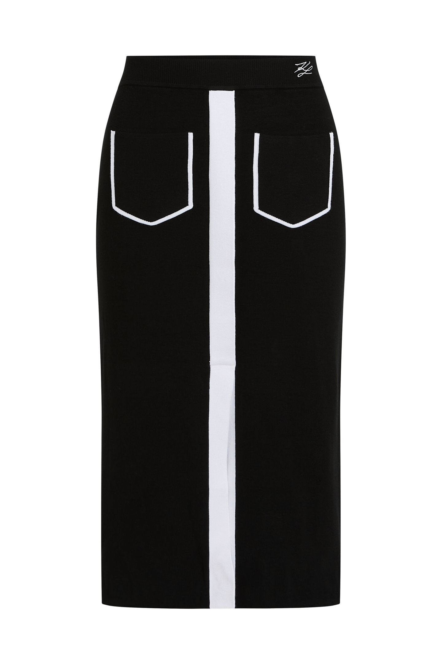 BW KNIT SKIRT WHITE/BLACK 4