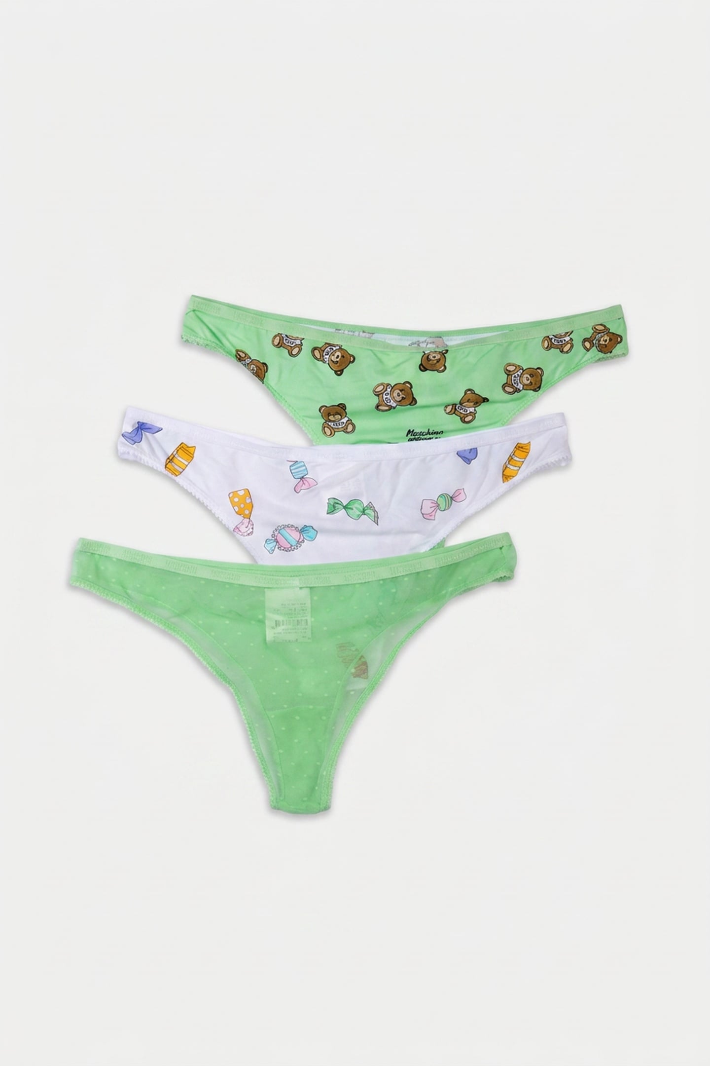 SET OF 3 PATTERNED BRIEFS GREEN 2