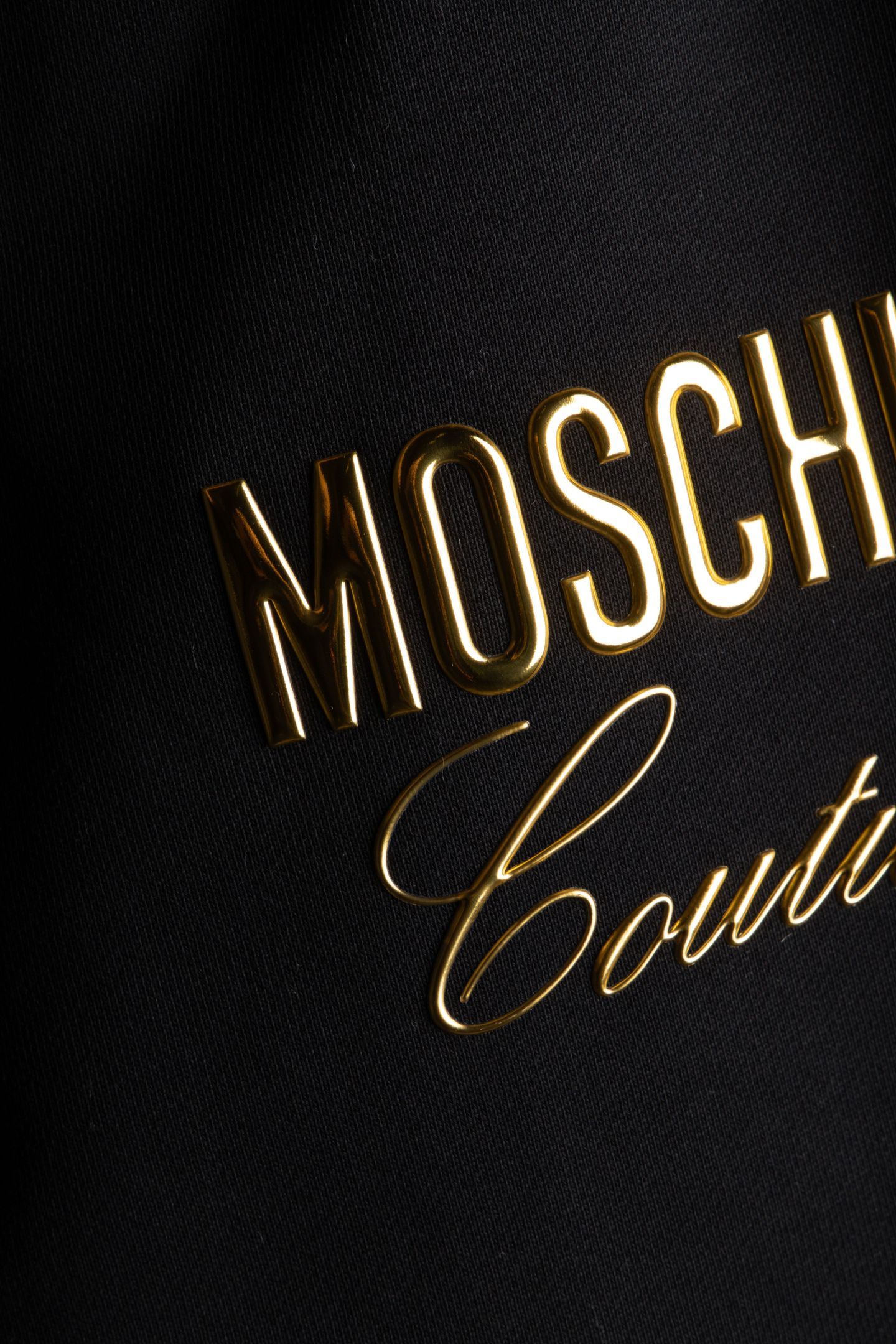 MOSCHINO COUTURE ORGANIC FLEECE JOGGING BLACK 4